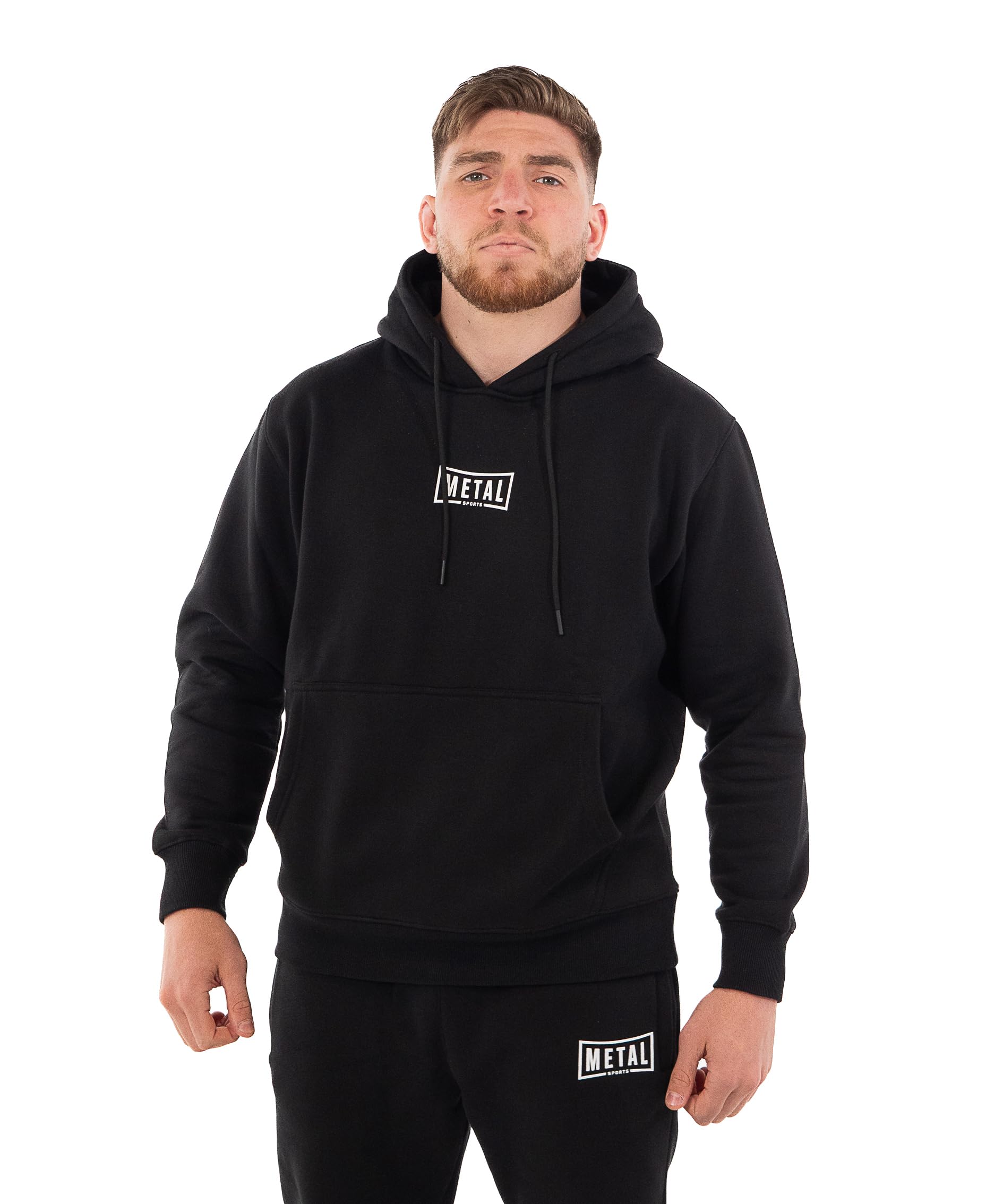 Metal Boxe Hoodie Coton Felpa con Cappuccio Unisex - Adulto (Pacco da 1)