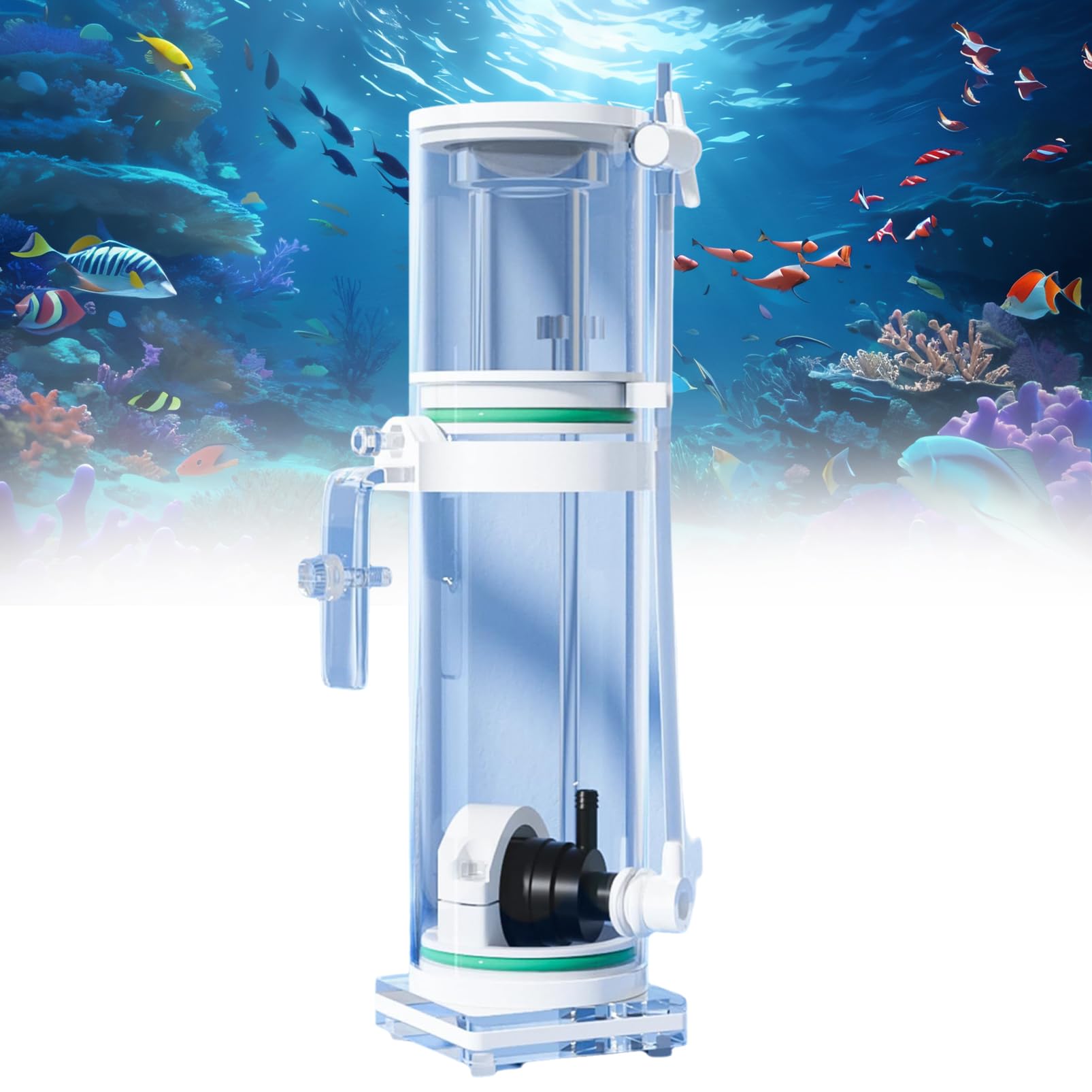 Skimmer de superficie de acuario, espumador de proteínas para acuarios de agua salada, mejora la calidad del agua, adecuado para peceras de 2 a 90 L