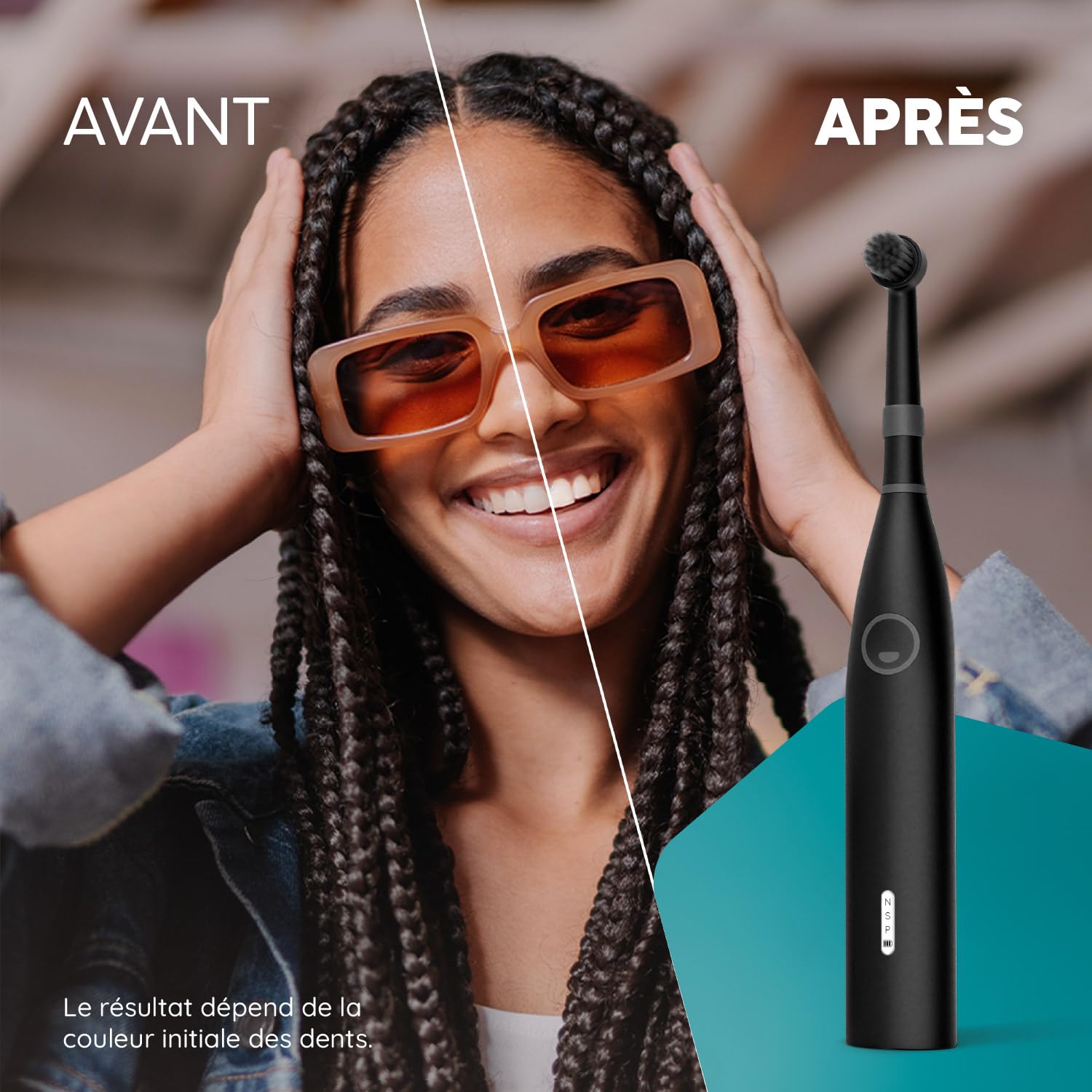 happybrush Eco R2 Brosse à Dents Électrique Rechargeable – Set de Démarrage Durable – 3 Modes de Nettoyage – Piles, 3 Brossettes & Dentifrice au Charbon Actif Inclus – Noir