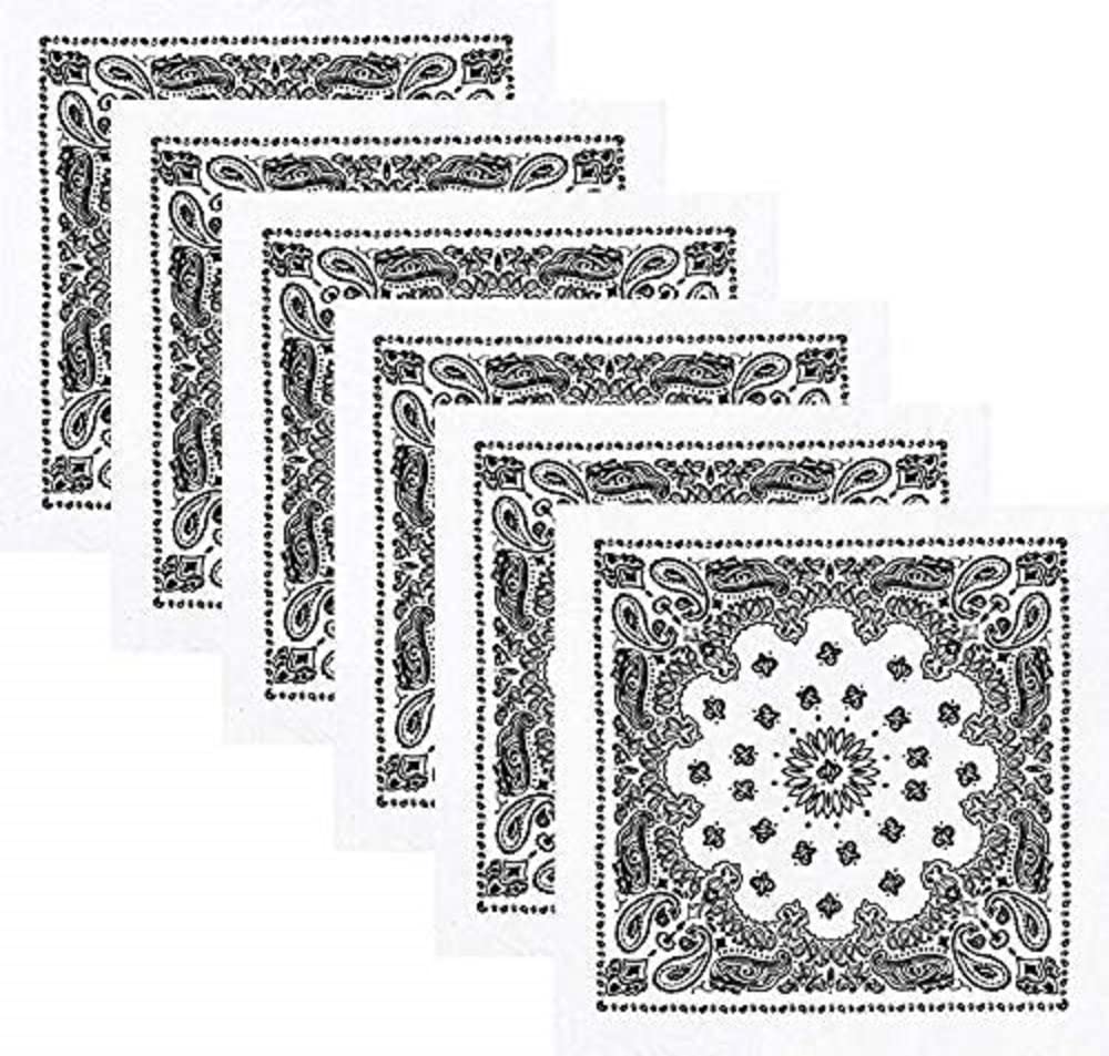 Boolavard 100% Cotton 1pcs, 6pcs or 12pcs Pack Bandanas with Original Paisley Pattern Colour of Choice Headwear/Hair — view 27