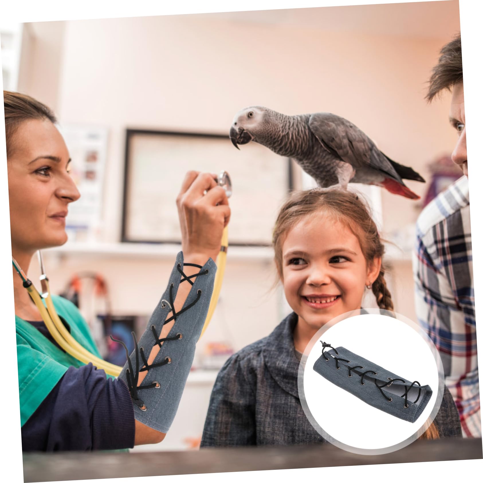 Hohopeti Pet Bird Parrot Parakeet Anti Scratch Arm Hand Protector Bird Accessory for Comfort and Safety While Handling Birds Ideal for Bird Toys and Parrot Perch Use - Image 2