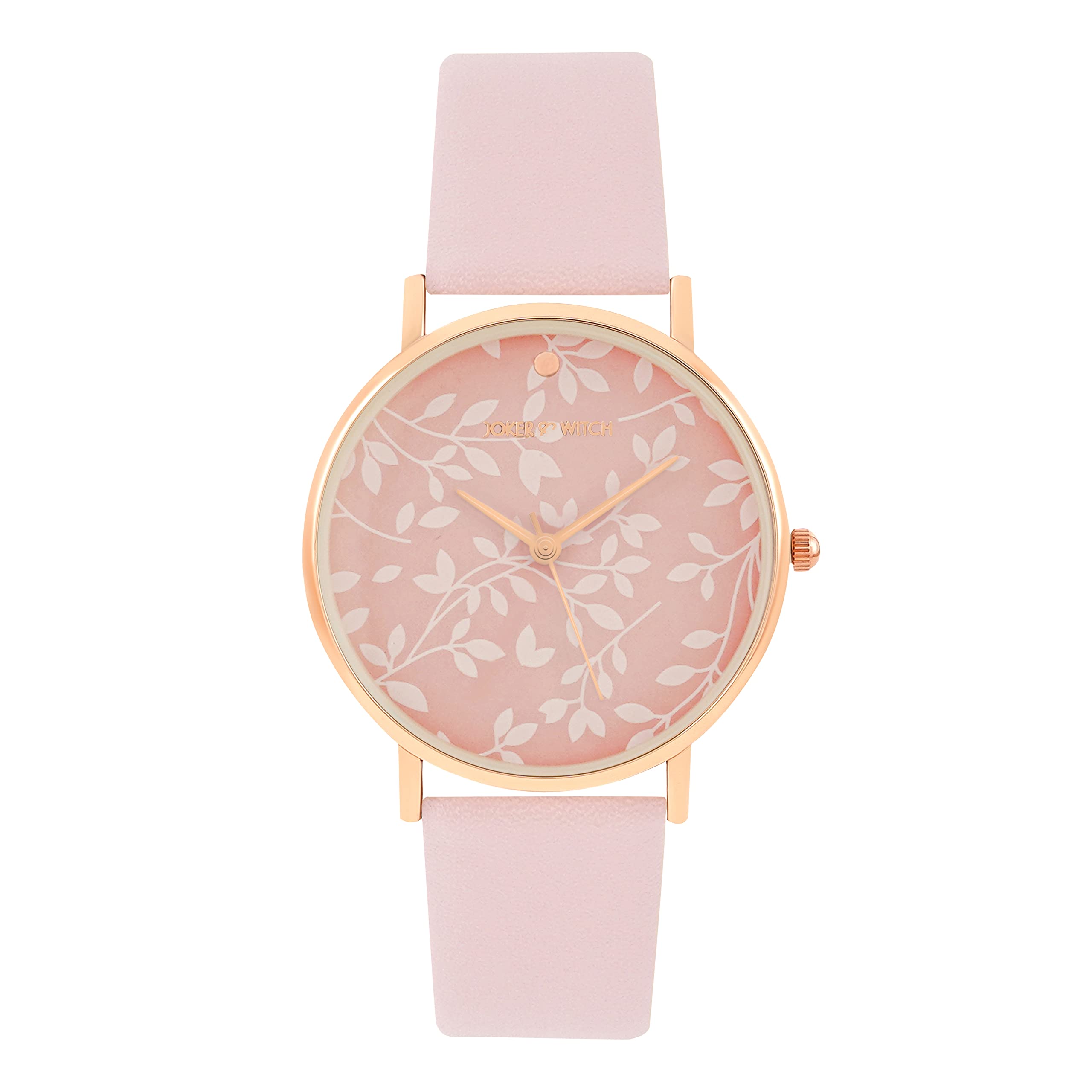 Joker & Witch Fern Pink Faux Leather Analogue Watch for Women (B0BJ79MX3C) Amazon Price History, Amazon Price Tracker