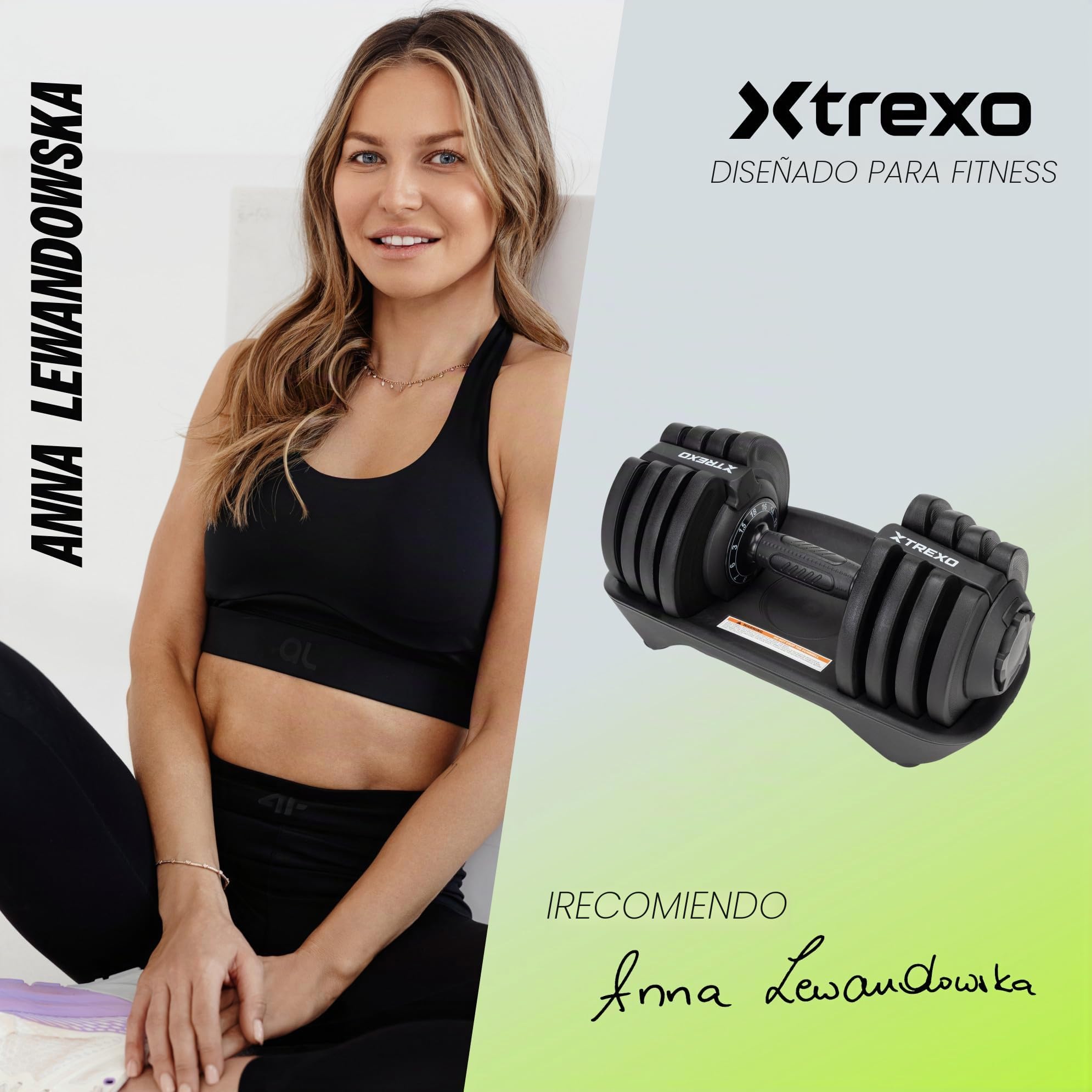 TREXO Mancuerna 18|24|32|40 kg con Pomo de Ajuste de Peso Mancuerna de Hierro para Fitness con Mango Ergonómico Antideslizante