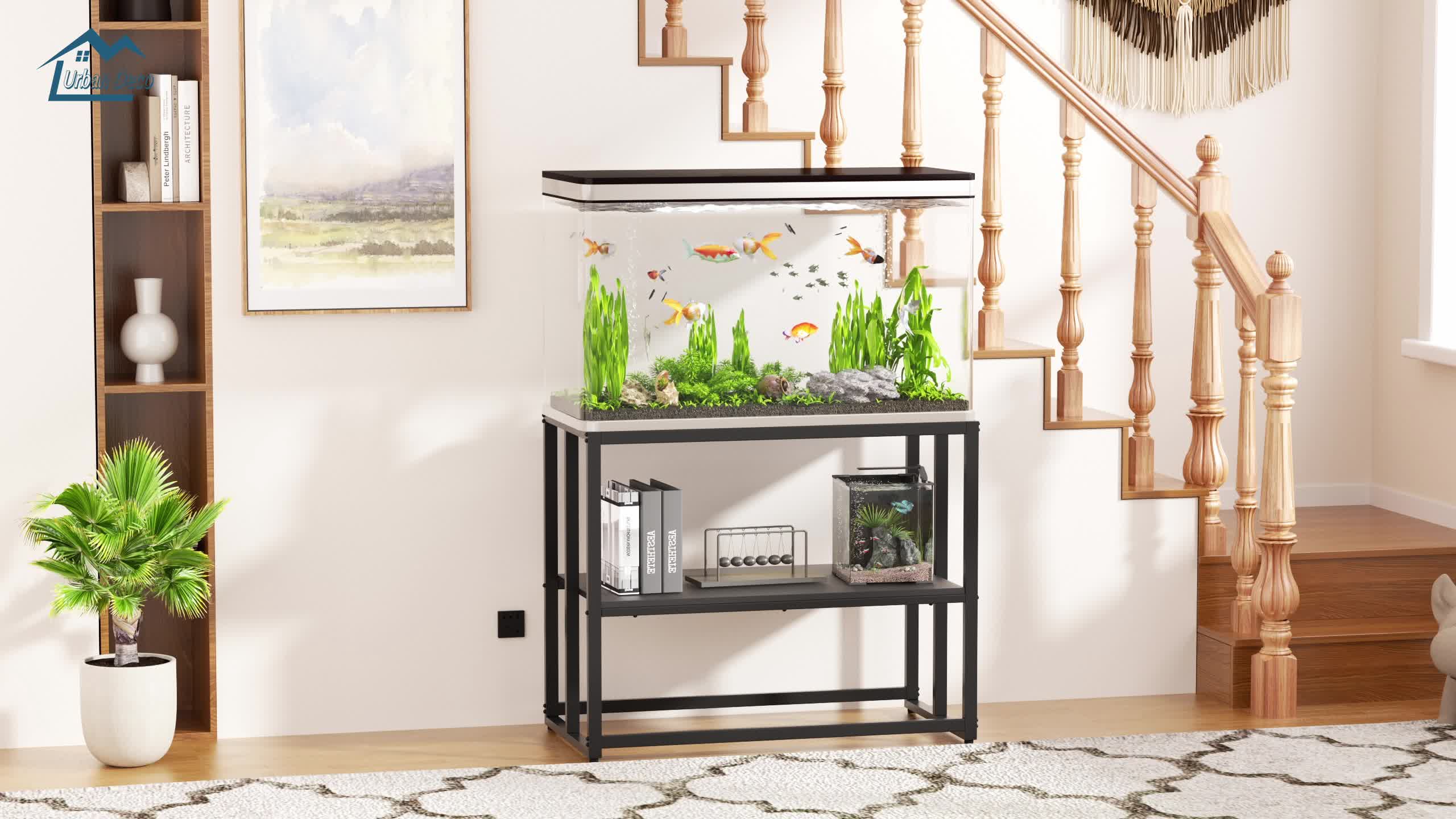 Aquariumstandaard Oud Hout 60x30x60 cm Bewerkt Hout