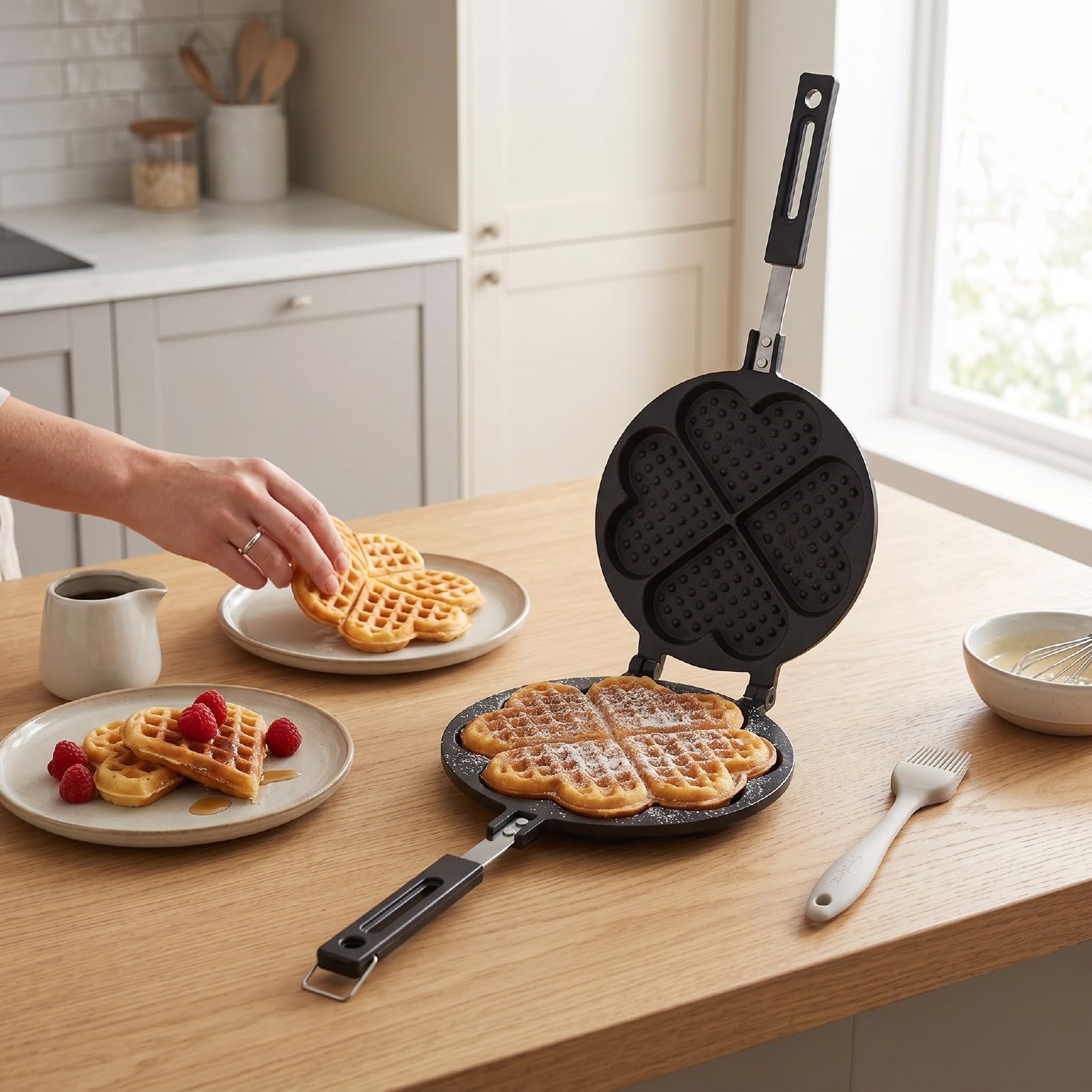 Waffeleisen für Frühstück, Pfannkuchen