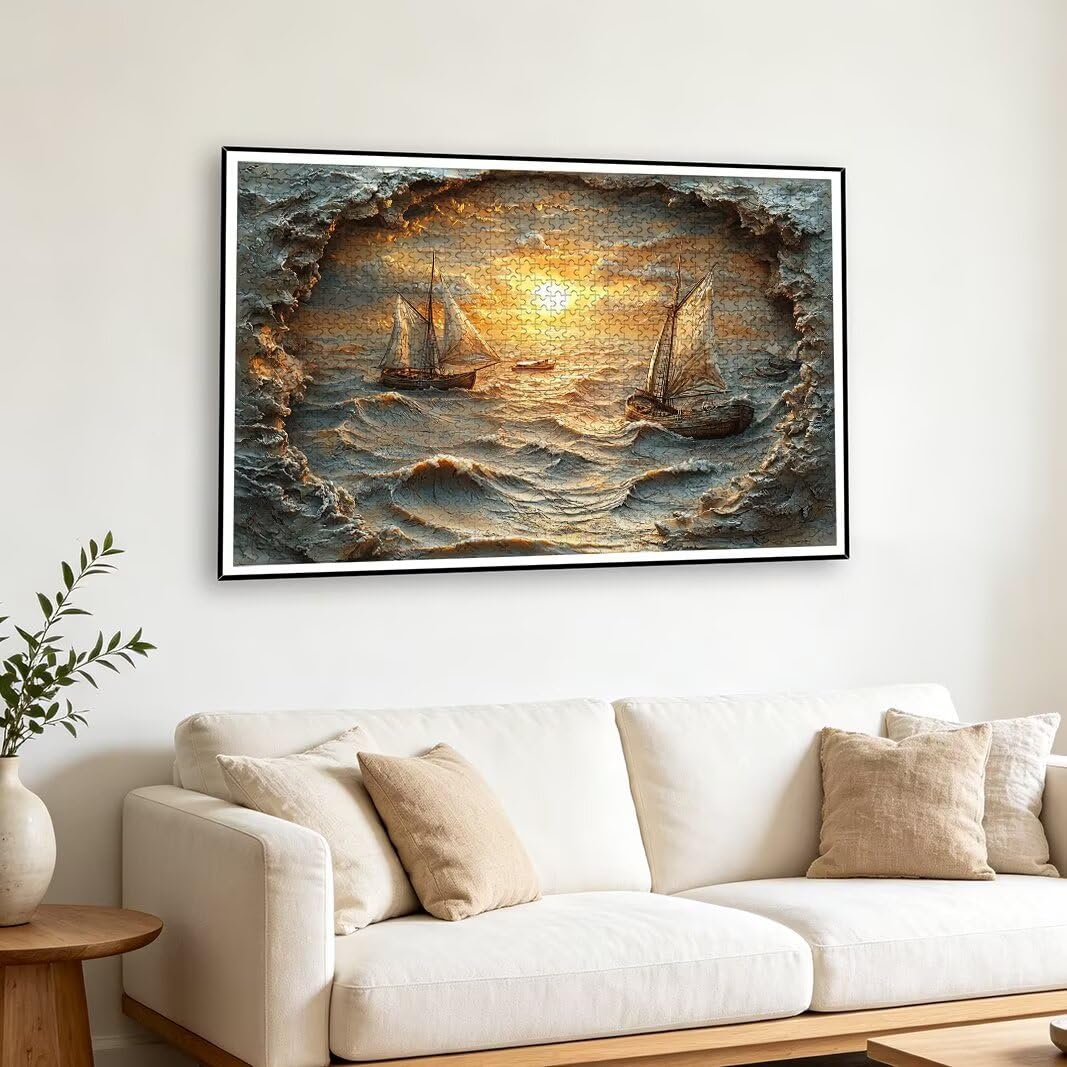 Puzzle 1000 Pièces Adultes, Puzzle 1000 Pieces Bateau, Cadeau Femme -2130
