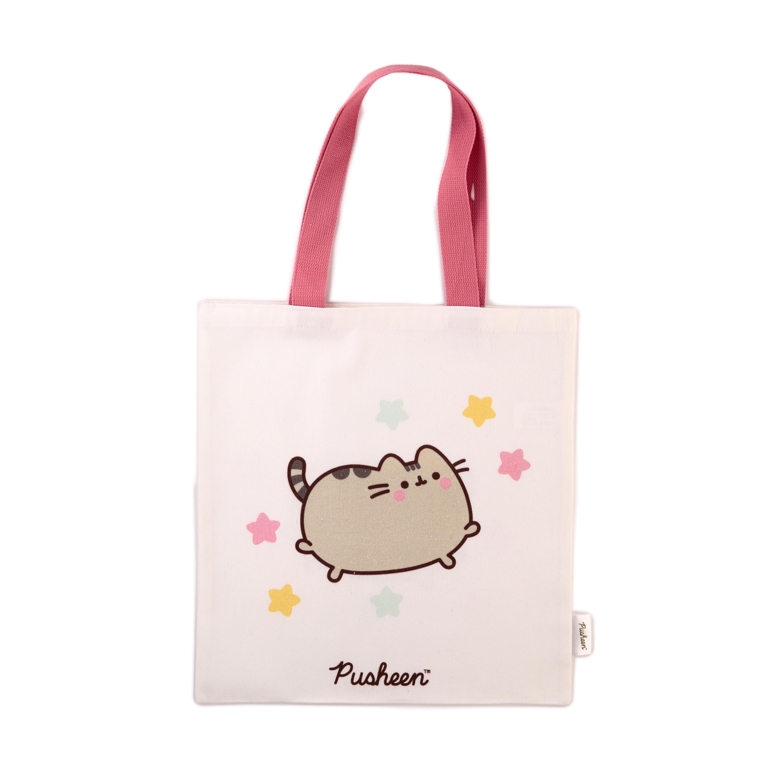 Pusheen the Cat Bag Wielokrotnego użytku Pusheen, Kobieta, Dziewczyna, Szkoła Wyższa, Oficjalnie Licencjonowana Pusheen the Cat, kość słoniowa, Taglia unica, Współczesny