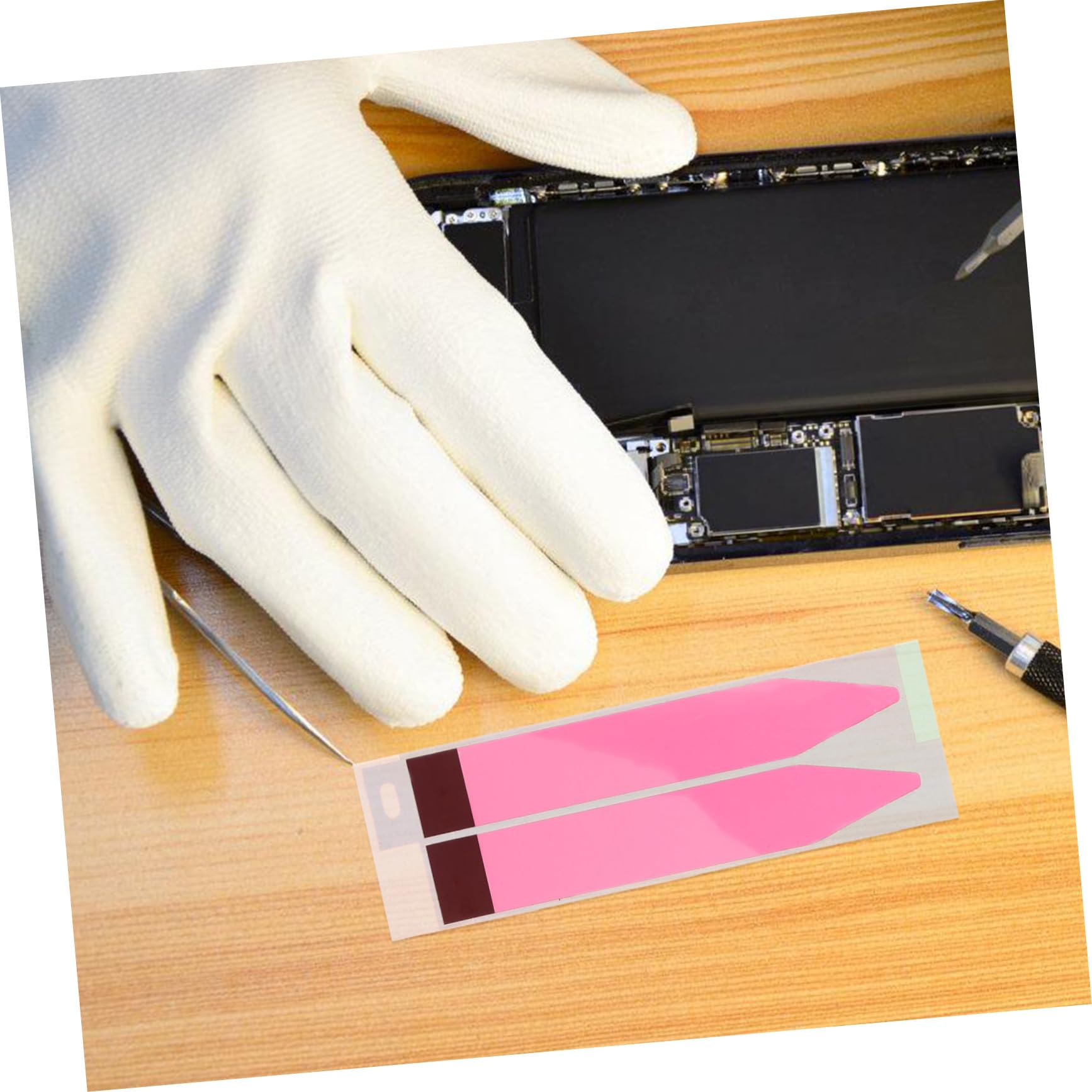 LIFKOME Batterie Aufkleber 12 Blatt Starke Klebestreifen Für Handy Akkus Anpassbar Sicher Haftend Ersatzbänder Für Akku Rückseite