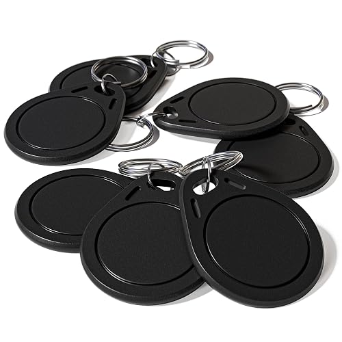 BABIQT 10pcs M1 Keyfobs MF1K Key Tags Black RFID Fob