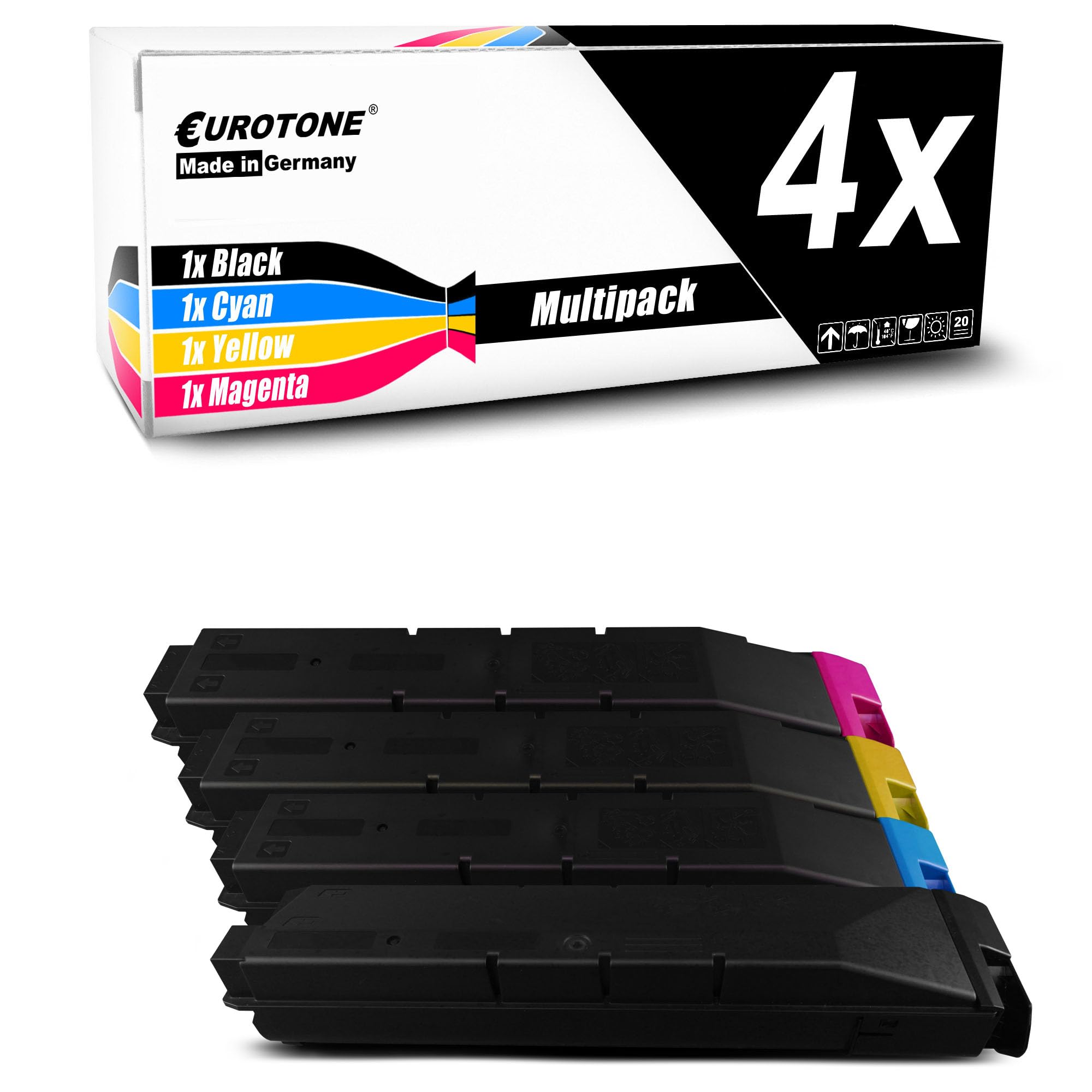 Eurotone Toner XXL w zestawie 4 x toner kompatybilny z Kyocera TASKalfa 4052ci 4053ci zamiennik TK-8525