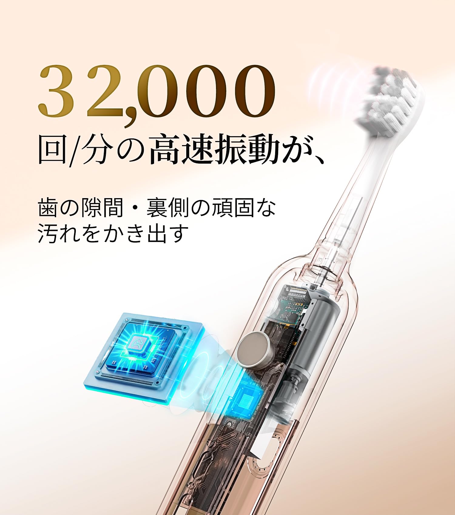 Epeios Electric Toothbrush, Sonic Toothbrush, Electric Toothbrush, 2 Brush Heads, IPX7, Waterproof, Type-C Rechargeable, 180 Days of
