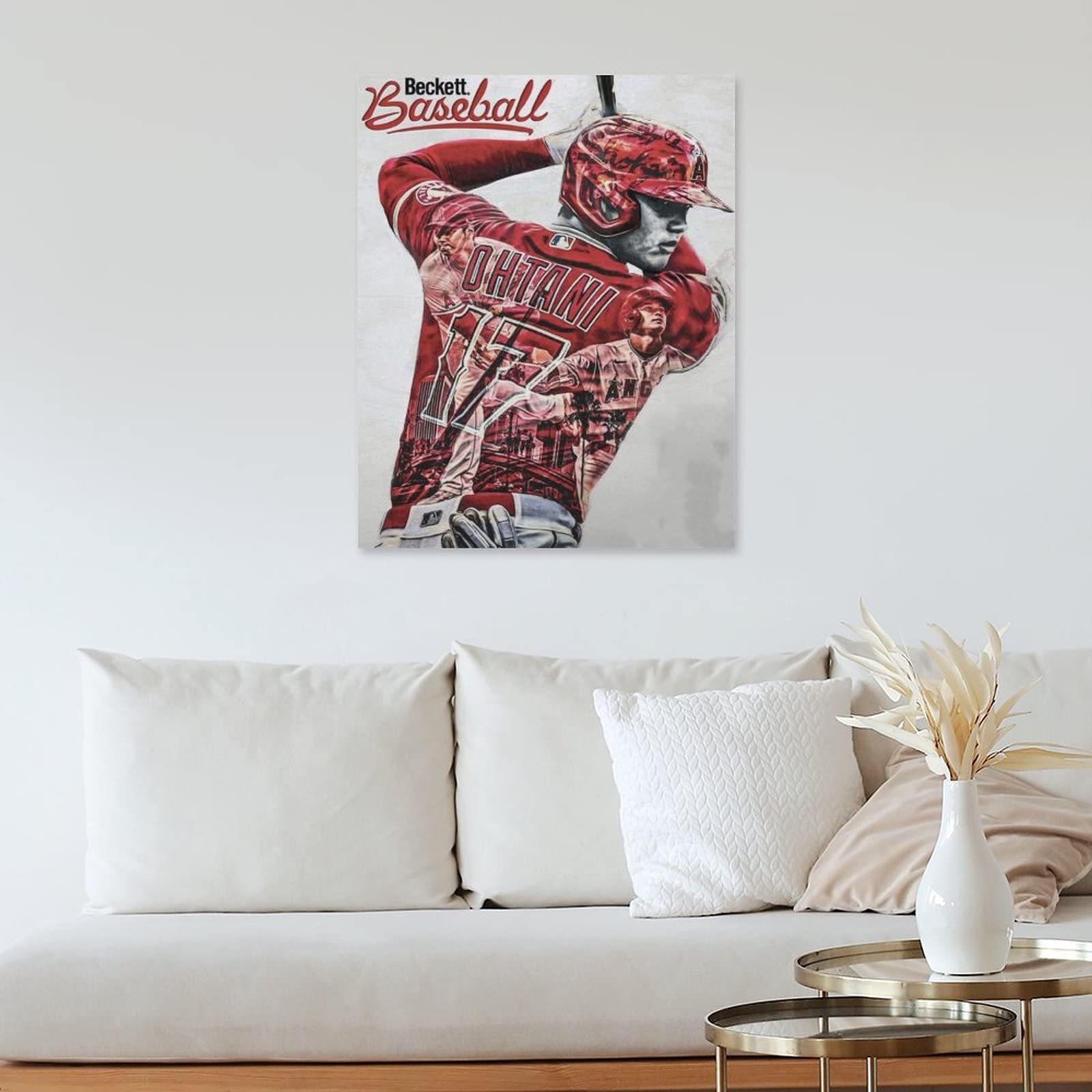Amazon｜大谷翔平漫画のアートキャンバス壁画現代油絵アート家の壁の