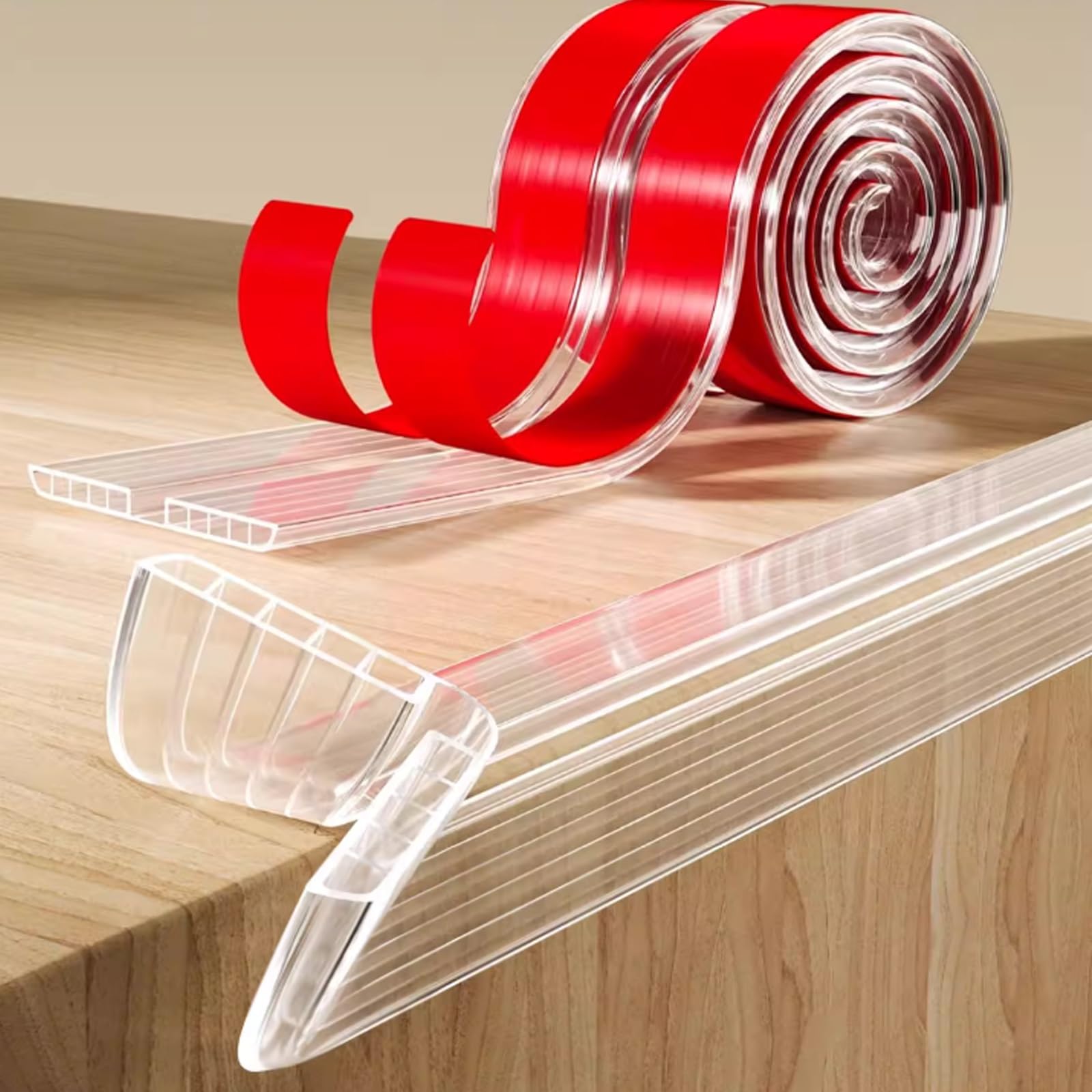 Eckenschutz für Möbel, Silikon-Kantenschutzstreifen, 19 mm/25 mm breit, Packung mit 6 m/10 m, 10 Ecken(10m+10corners,W:25mm/1in)