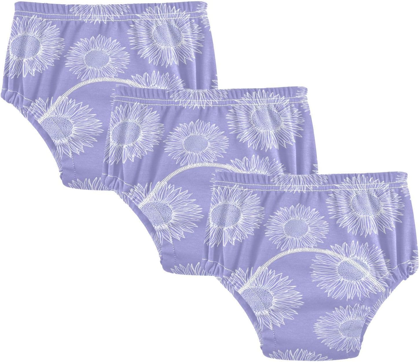 Baby Boys Toilet Training Pants Absorb Water Sunflower Pastel Purple Training Underpants Boxers Underwear for