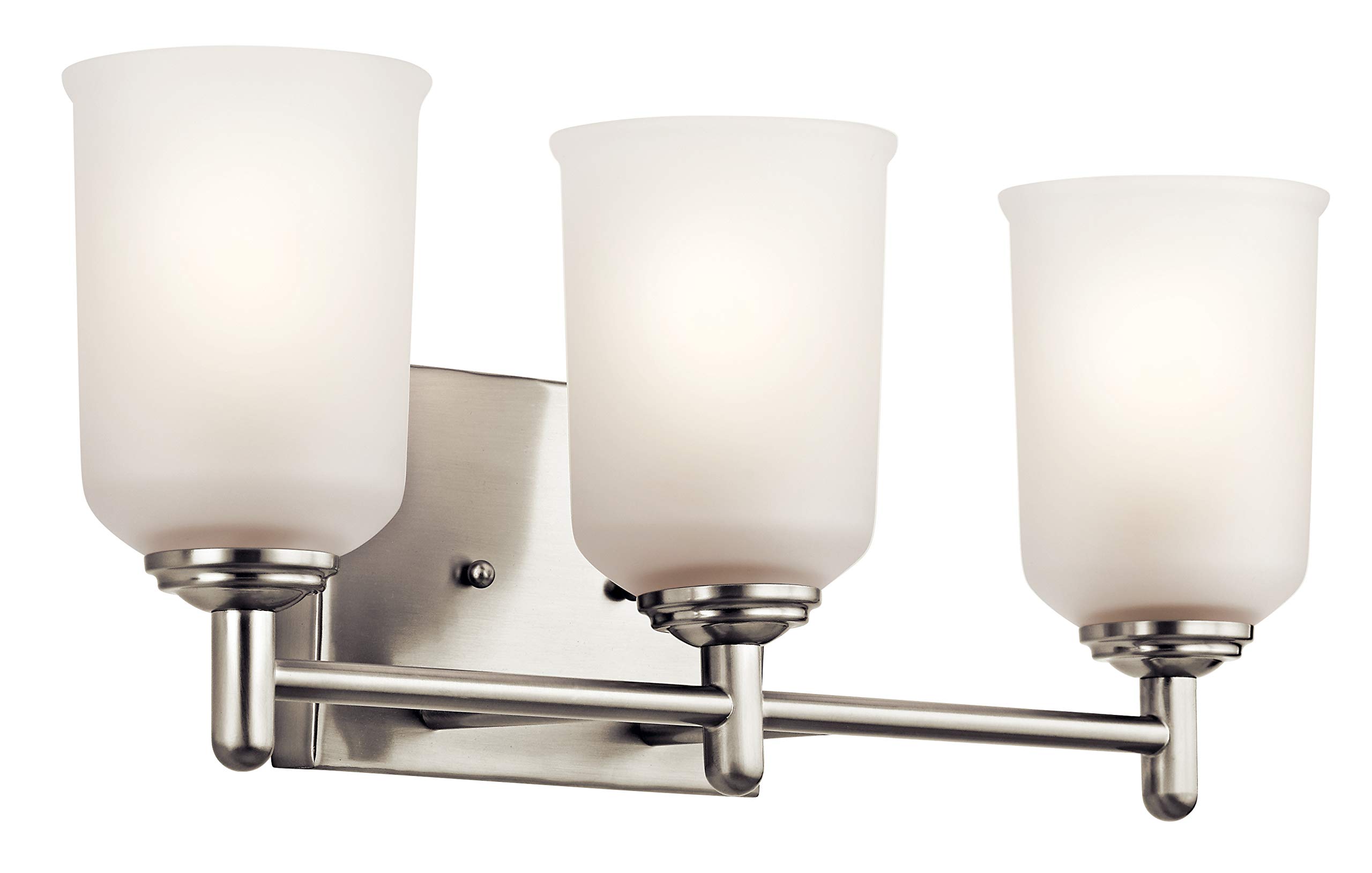 kichler shailene 21" 3 light vanity light with satin etched glass in olde bronze