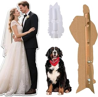 1-8FT Personalised Life Size Cardboard Cutout, Custom Cardboard Cutouts Life Size Stand-Up Photo, 9 Sizes Optional for Birthday, Wedding, Party and Events, Graduations (1-3 FT)