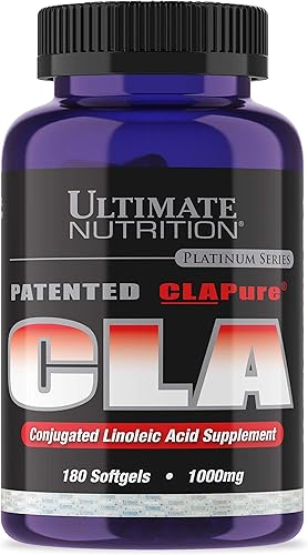 Miniatura 3 de Ultimate Nutrition CLA Pure Fat Burner Suplemento para pérdida de peso, fórmula patentada de 1000 mg de alta resistencia, 180 cápsulas blandas