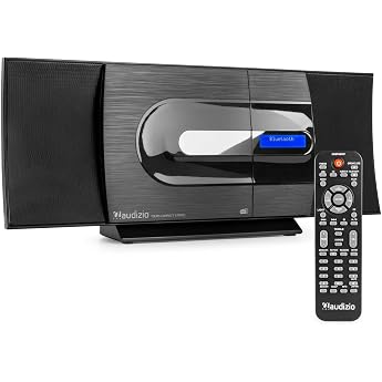 audizio tours compact stereo system with cd dab radio with bluetooth mp3 usb kitchen radio dab plus radio with remote control digital radio tuner black