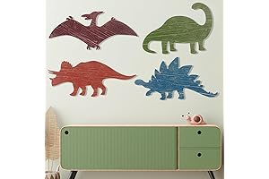 Hoteam Dinosaur Canvas Wall Art: Enchanting Nursery Décor for Adventurous Kids