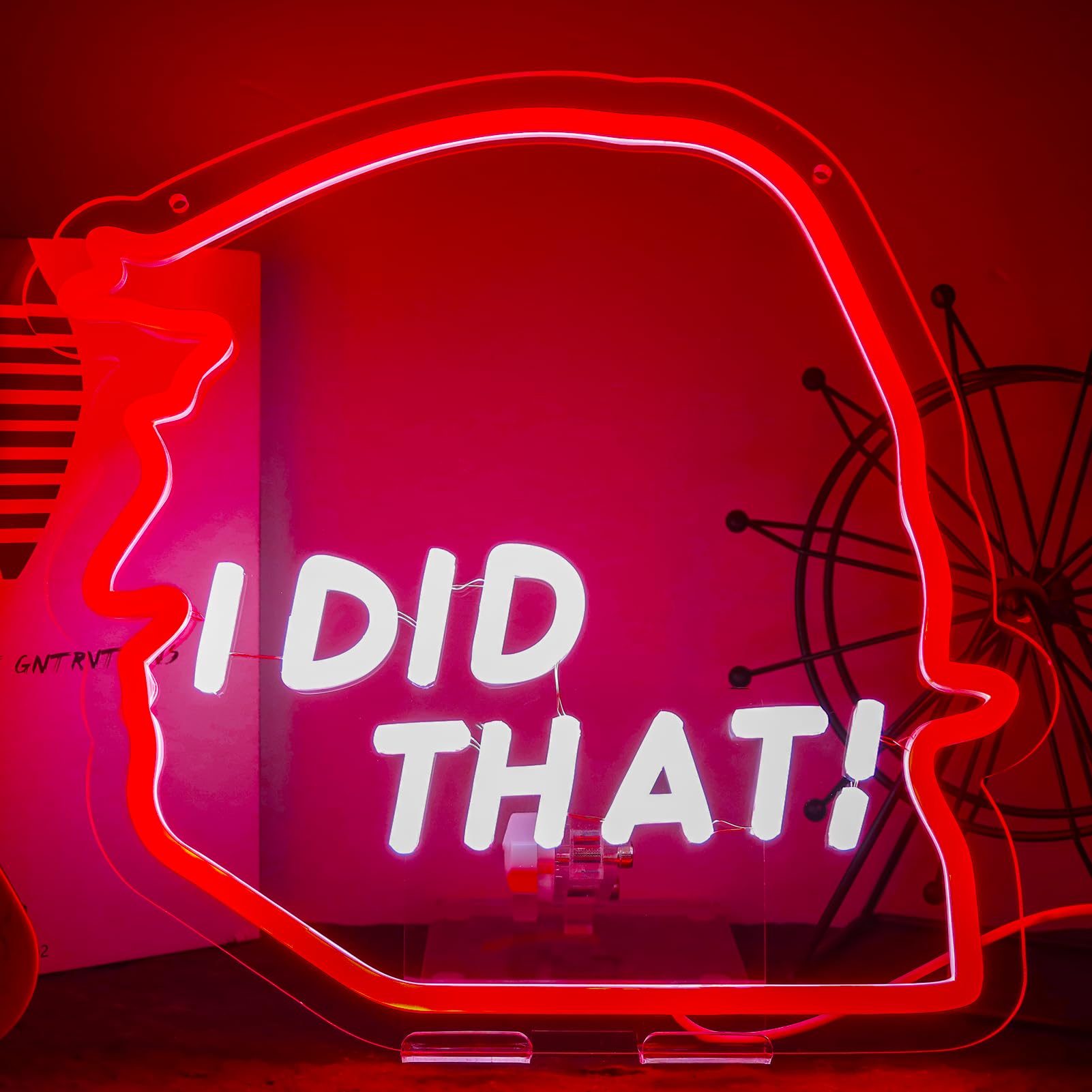 I Did That Neon Signs for Wall Decor, 5V Dimmable I Did That Neon Light，USB power supply Tump Neon Signs，12.1 * 12.2Inch