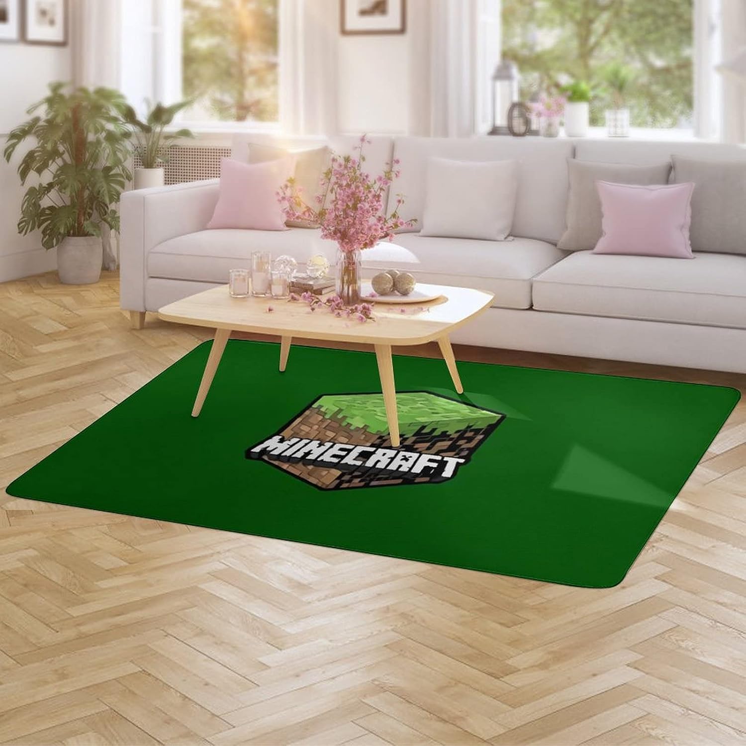 Amazon マイクラ カーペット 滑り止め ラグマット 夏用 ラグ 絨毯 100 150cm 夏用 防ダニ タイルカーペット 抗菌 防臭 ふわっと手触り おしゃれ 優しいフランネルラグ キャラクター 床暖房対応 Danesi 洗える ホット カーペット Danesi ラグ カーペット 通販