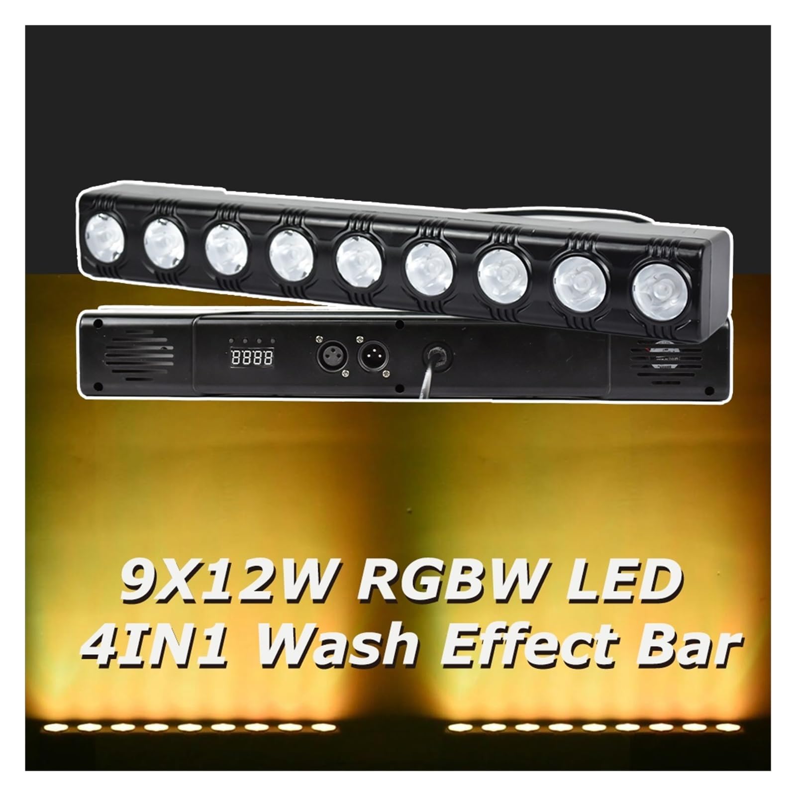 Oświetlenie LED RGB, 9X12W Zdalne światło LED Bar/światło dyskotekowe, RGBW 4w1 Par DMX512 Wash Light Muzyka Impreza Scena Sprzęt DJ Bar
