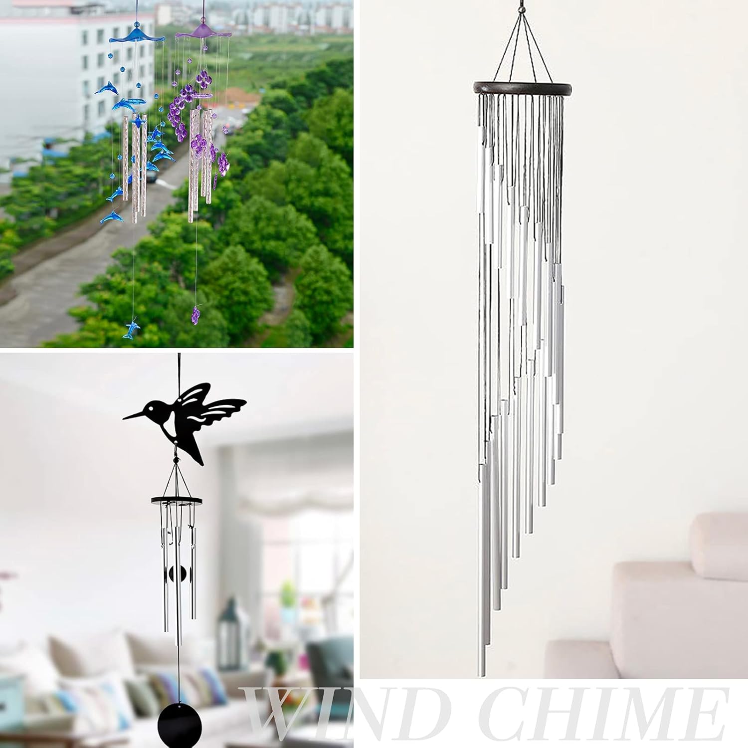 45Pcs Wind Chime Tubes Set 6MM 8MM with 24M Wind Chime Line DIY Tubular