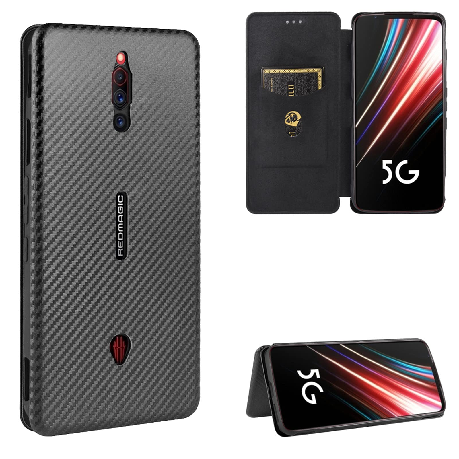 Amazon.co.jp: Red Magic 5G ケース 手帳型 ZTE Nubia Red Magic 5G 