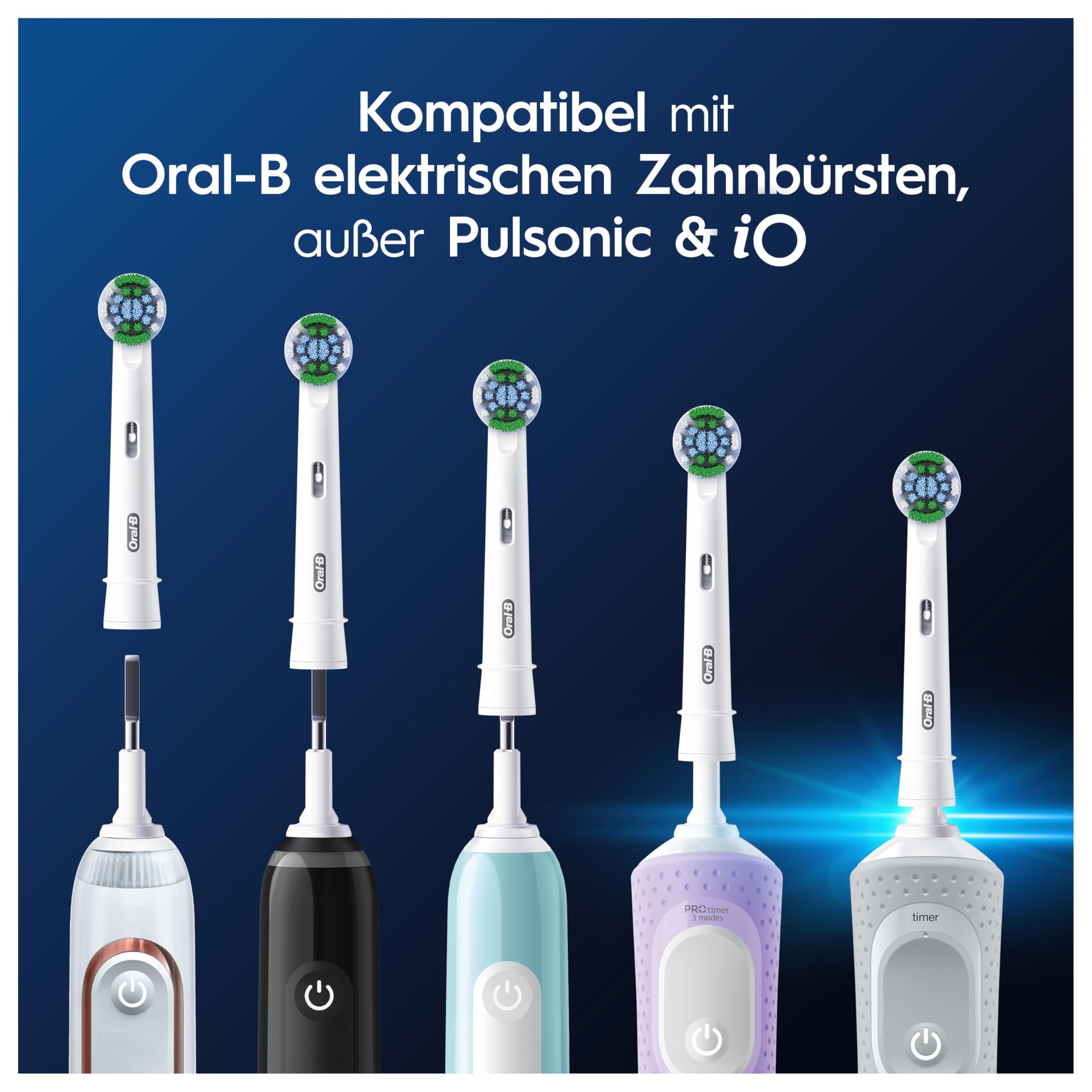 Oral-B Aufsteckbürsten PRO Precision Clean, Weiß, 12 Stück | Original Zahnbürstenaufsatz für Elektrische Zahnbürste, Zahnreinigung für täglich frischen Atem