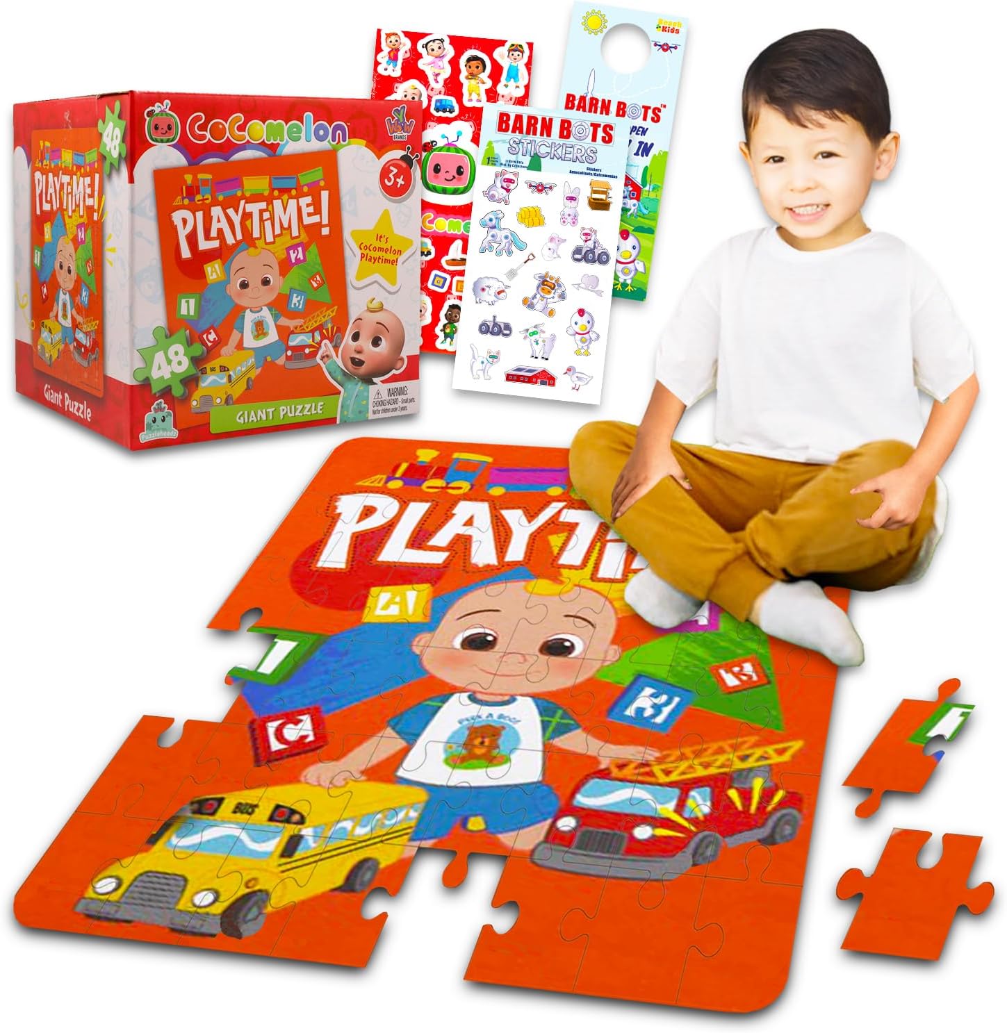 Amazon.com: Cocomelon Floor Puzzle for Toddlers - 48 Pc Giant Puzzle ...