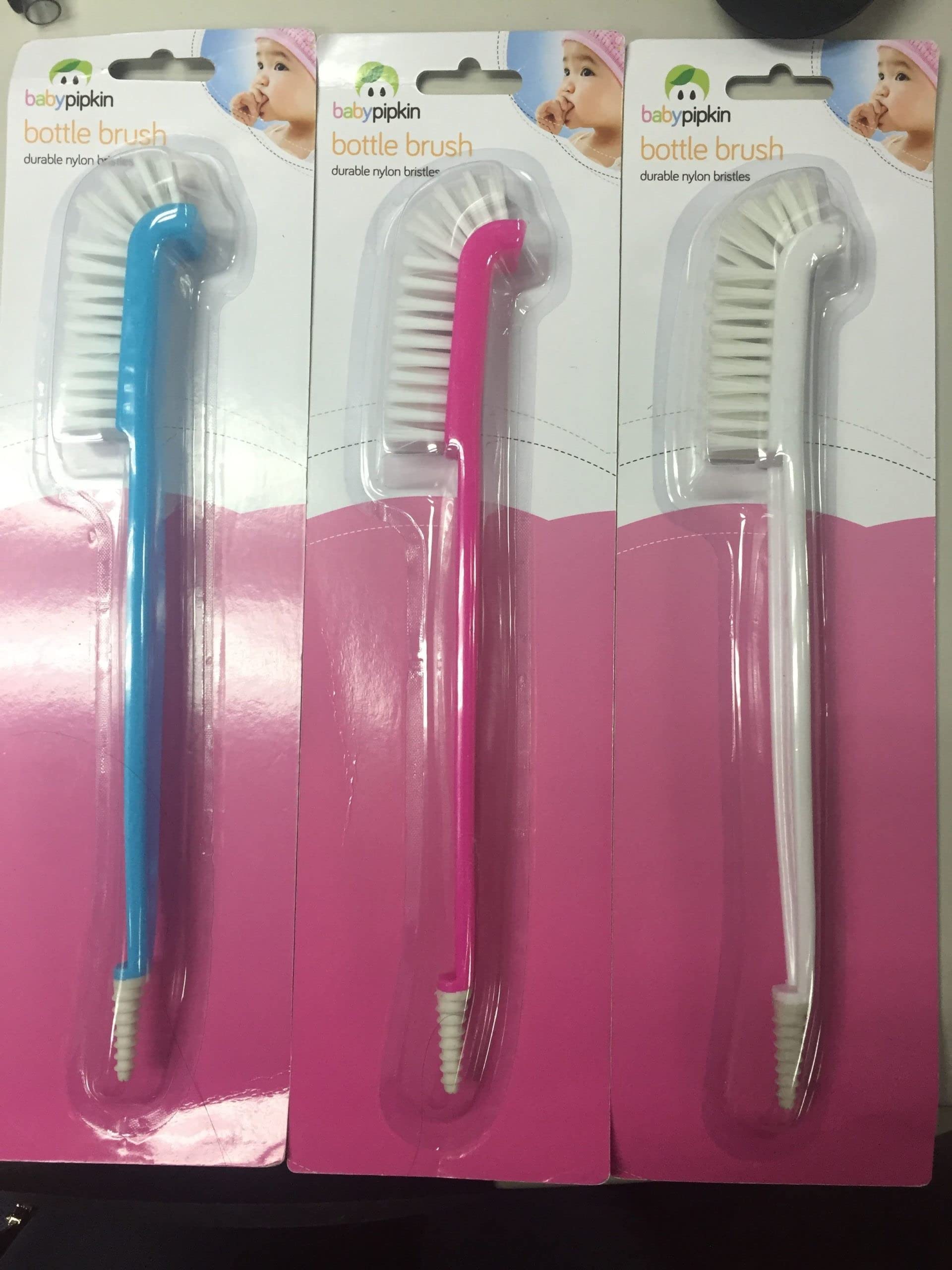 Homeshopa.com Random Colour Homeshopa Baby Bottle Cleaning Brush, 2 In 1 Bottle And Teat Cleaning Brush, Baby Feeding Bottle Nylon Bristle Brushes, Water Bottle Brush, Plastic (Colours May Vary)