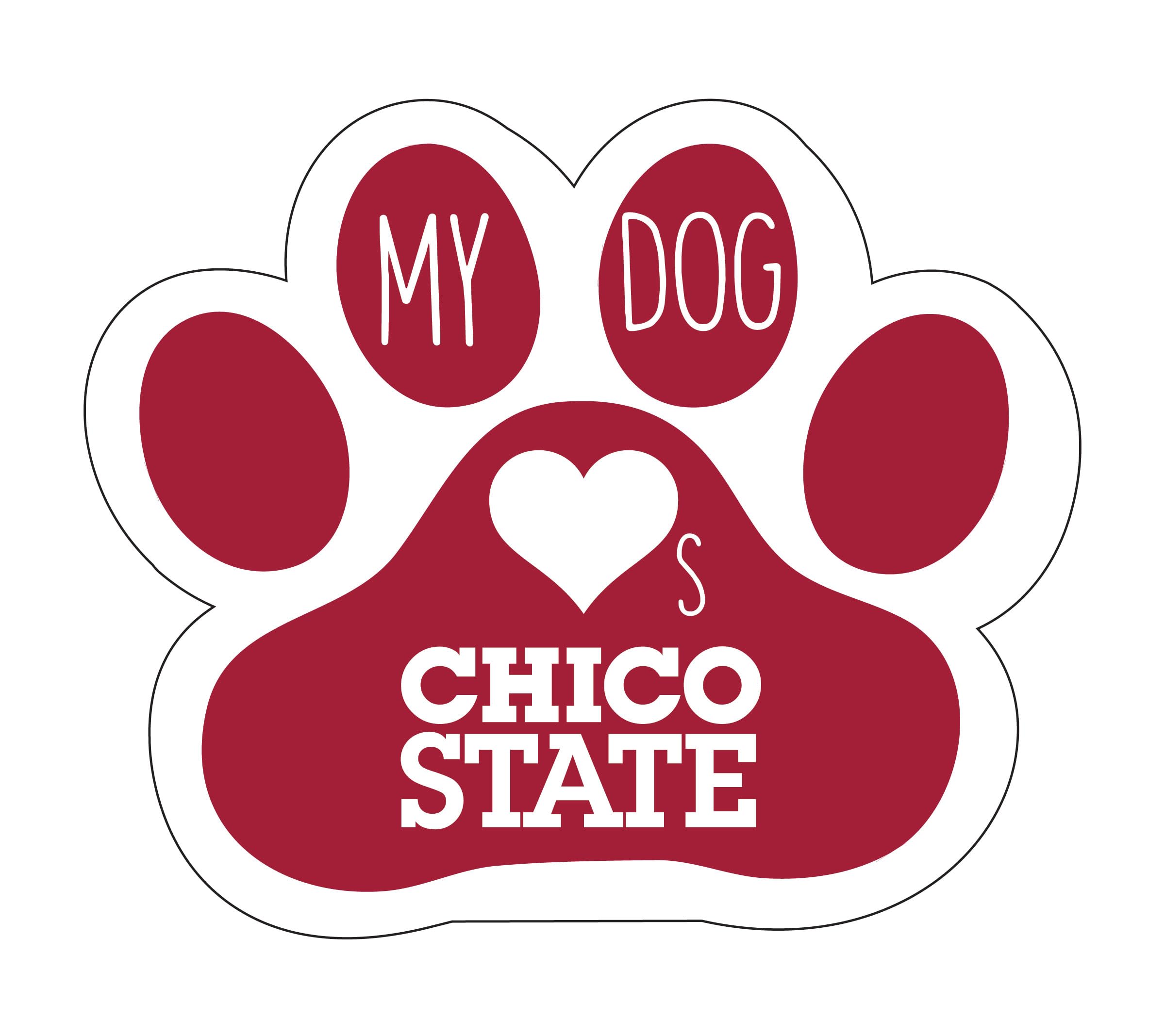 California State University Dog Paw Magnet Officially Licensed Collegiate Product