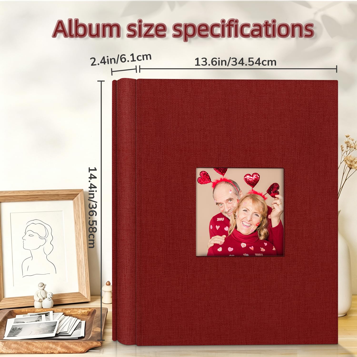 popotop Álbum de fotos de 4 x 6 a 600 fotos con 600 bolsillos horizontales y verticales, álbumes de cubierta de lino para fotos familiares, bodas, aniversarios, bebés, vacaciones