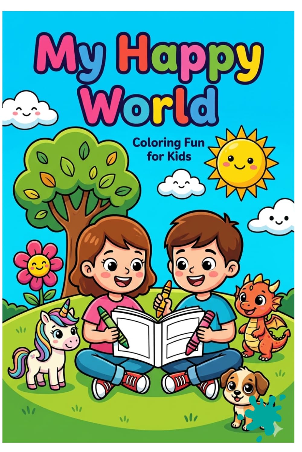 My Happy World: A Fun Coloring Book for Kids with Family Moments, Friends, and Magical Adventures