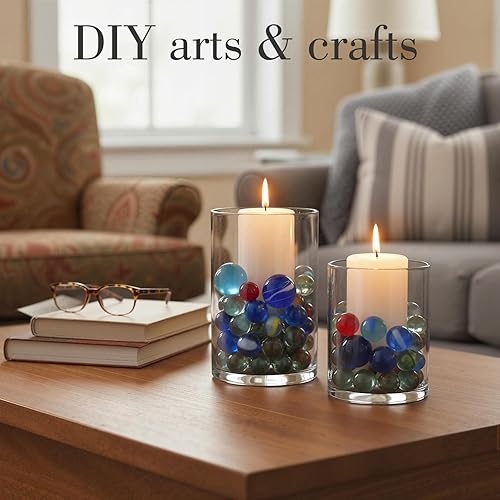 Miniatura 4 de Shindel 85 piezas de canicas de vidrio para jarrones, relleno de florero, velas de flores, manualidades, centros de mesa y decoración de boda