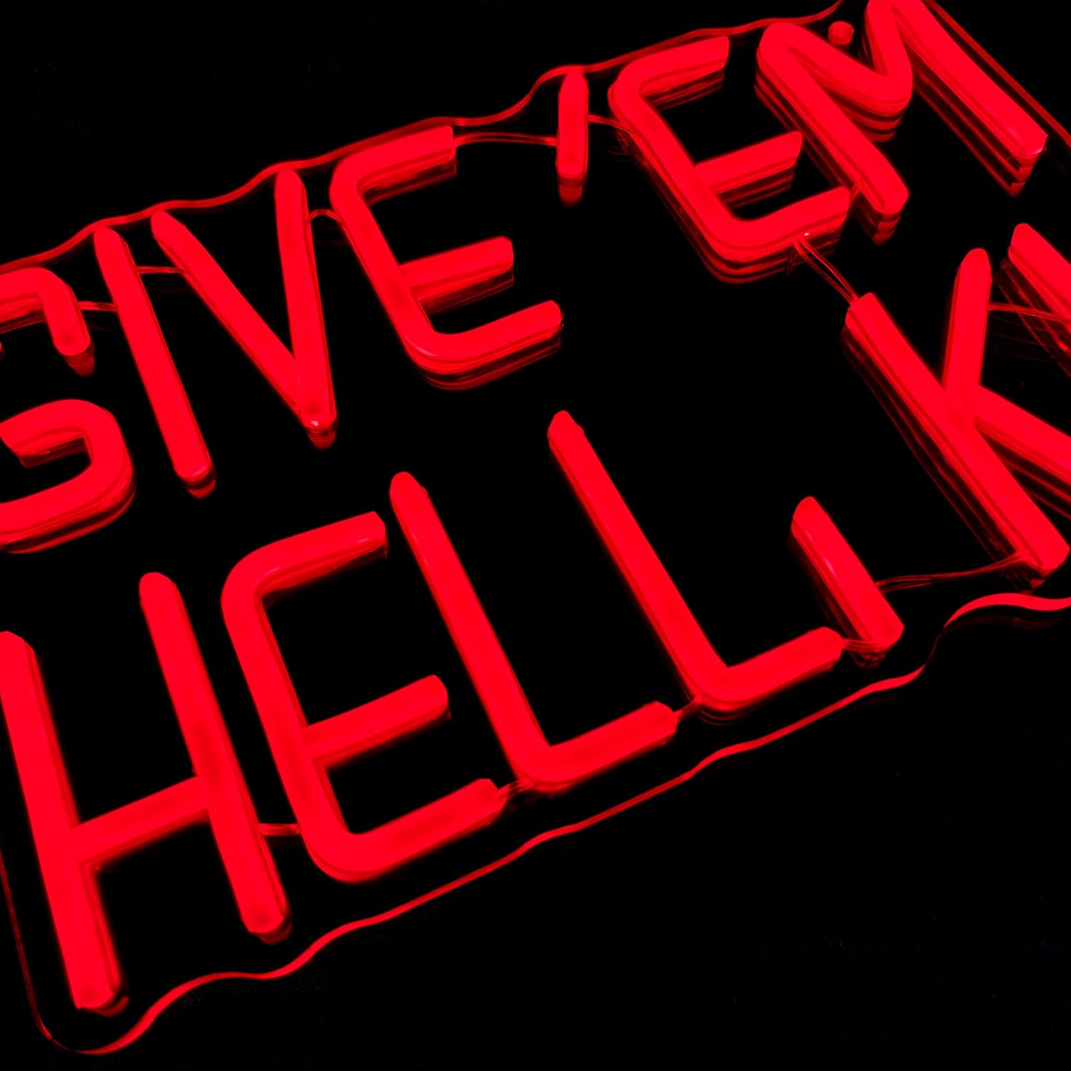 Red Rock Neon Sign for Wall Decor,LED Neon Lights for Bedroom,Punk Aesthetic Neon Wall Sign,Edgy Attitude Quote LED Sign for Man Cave,Game Room,Bar Decor 7.9x13.4 inches.