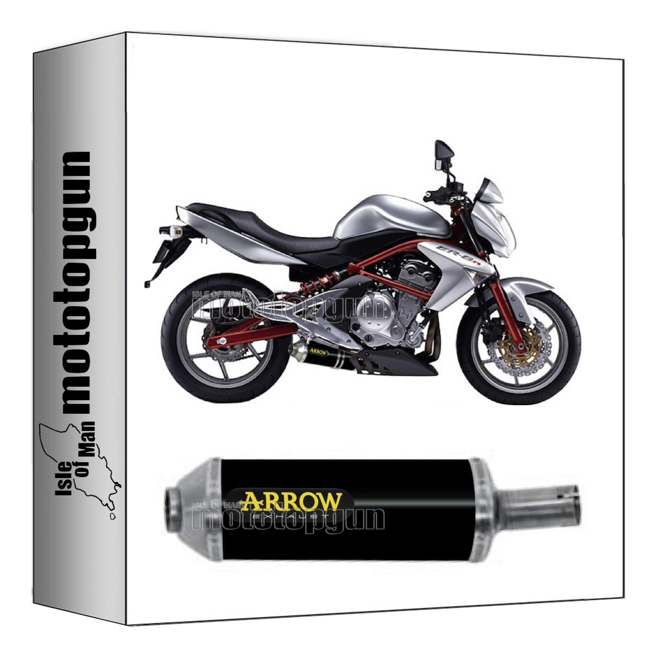 Escape Arrow Maxi Race-Tech soluciona pérdida de potencia en Kawasaki ER6N aluminio negro 4