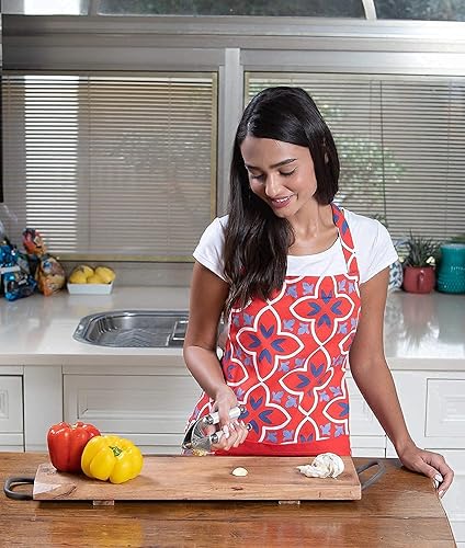 Miniatura 2 de MiTBA - Juego de prensa de ajo, picadora profesional de acero inoxidable, fácil de usar con asas antideslizantes, fácil de limpiar y altamente