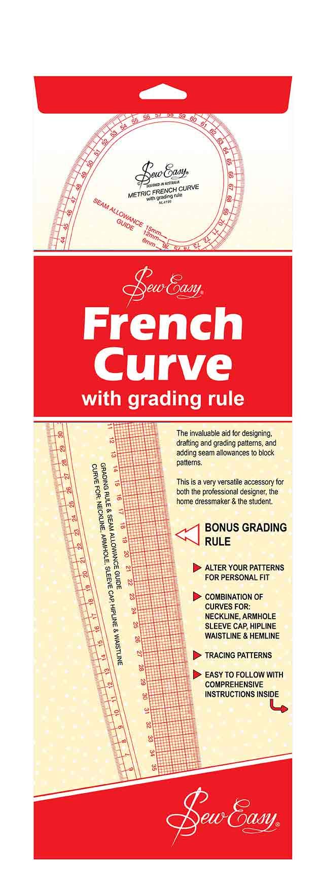 SEW EASY FRENCH CURVE RULER / NL4199