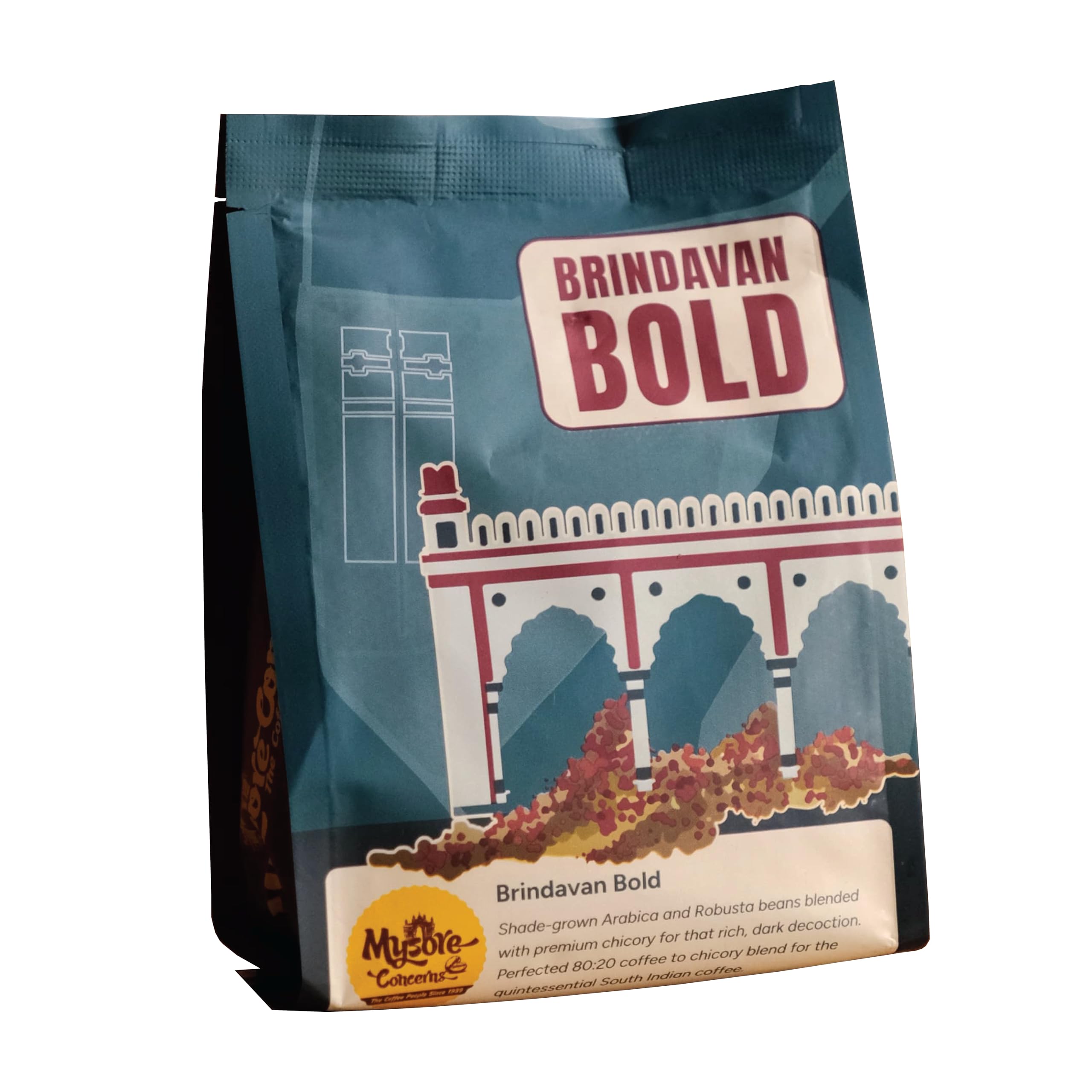 Brindavan Bold | South Indian Filter Coffee | 20% Premium Chicory | Freshly Roasted | Ground Coffee (250g)- Pack of 3