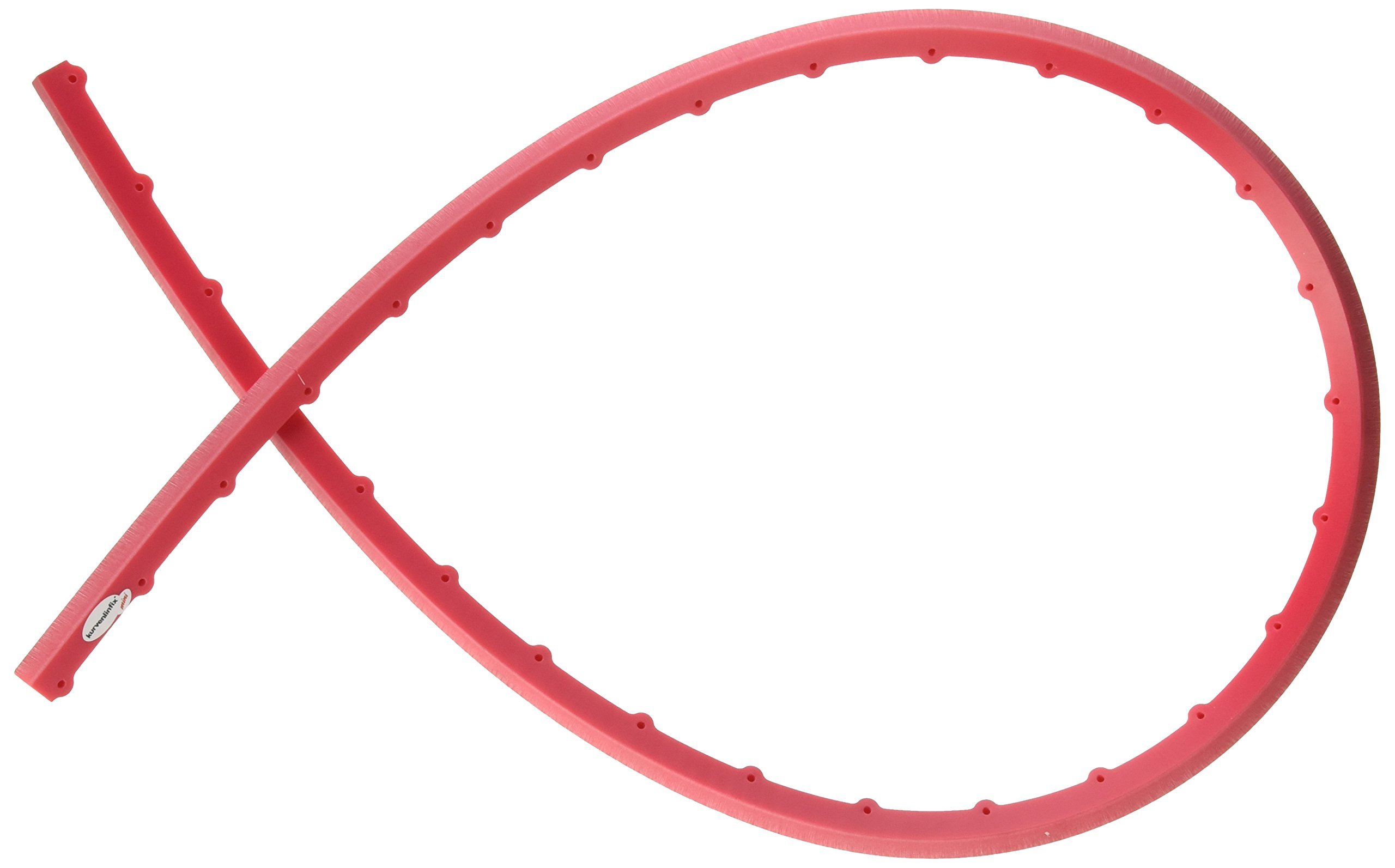 Fisch FSI-313502 600mm Kurvenlinfix Mini, Router Guide, Rot