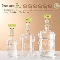 Vista 4 de Bomba de botella de agua de 5 galones, dispensador eléctrico USB de botella de agua potable, bomba dispensadora de agua con batería para el hogar