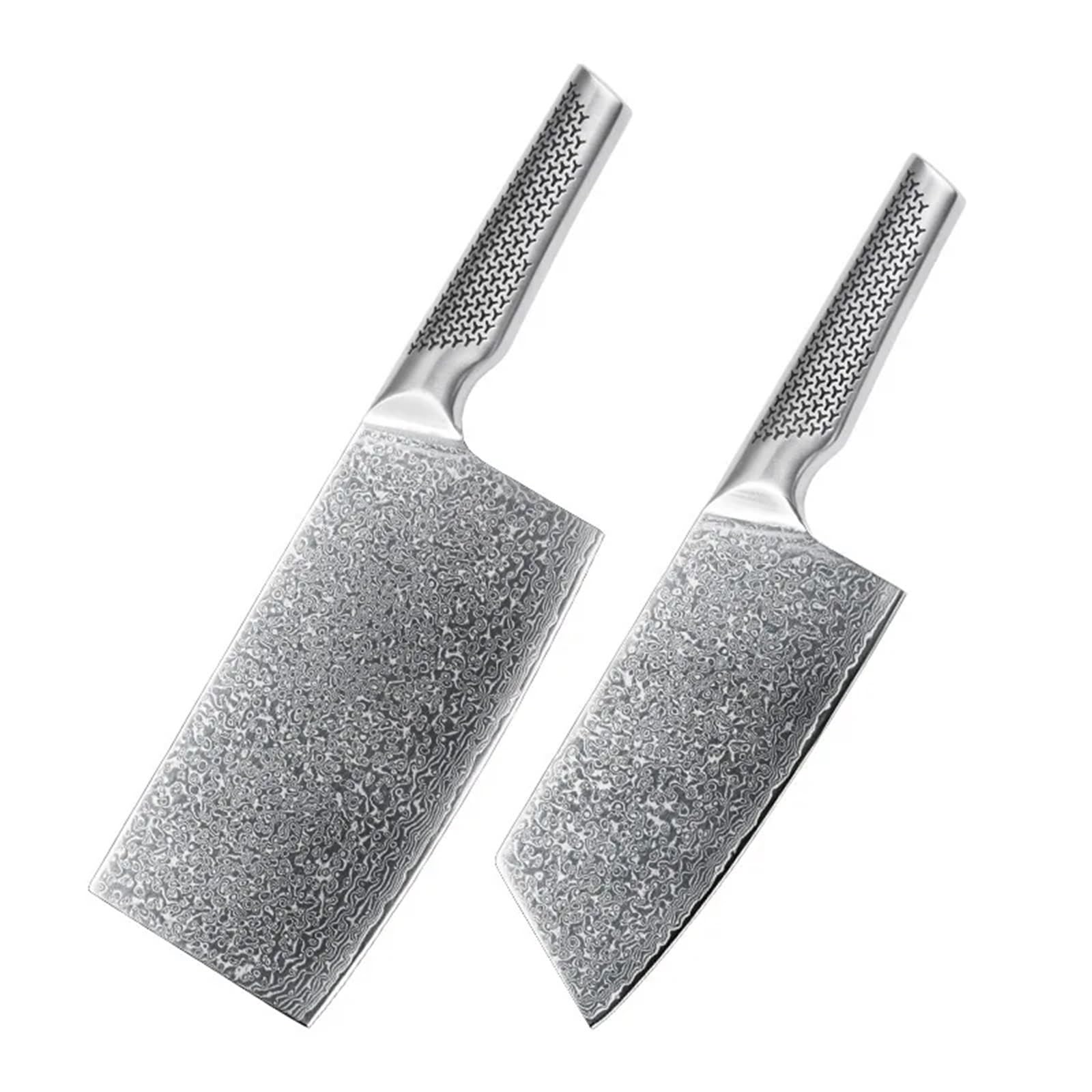 Coltello da cuoco in acciaio damasco, coltello da cuoco professionale da cucina, affilato, for affettare le verdure, utensili da cucina(AB)