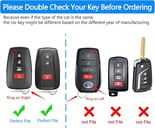 Miniatura 2 de Tukellen Para Toyota Key Fob Cover Special Soft TPU Key Shell Case Protector Compatible con Camry Avalon C-HR Prius Corolla GT86 Highlander RAV4