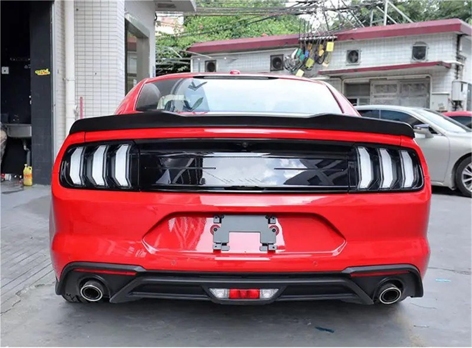 Dla Ford Dla Mustang Coupe 2015-2018 Spoiler Bagażnika Lotka Tylny Skrzydło Na Klapie Akcesoria Dekoracyjne Spojler Tylny Trunk Wing