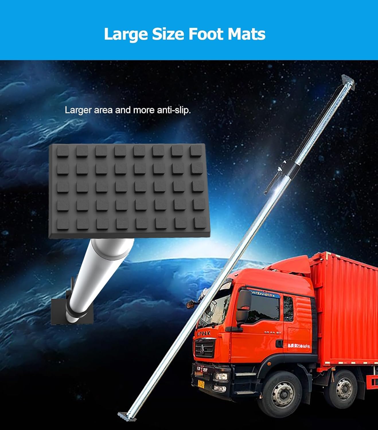 Cargo Stabilizer Bar Steel Cargo Stabilizer Bar for Safe Transport of Heavy Items, Truck Cargo Bar Extends 51.2 to 63.0 Inches, Adjustable Cargo Ratcheting Cargo Bar for Pickup Truck Trunk(1pcs)
