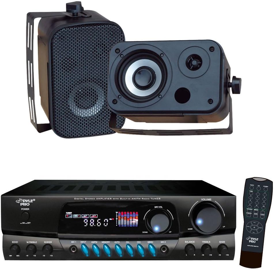 Pyle Stereo Receiver and Speaker Package PT260A 200 Watts