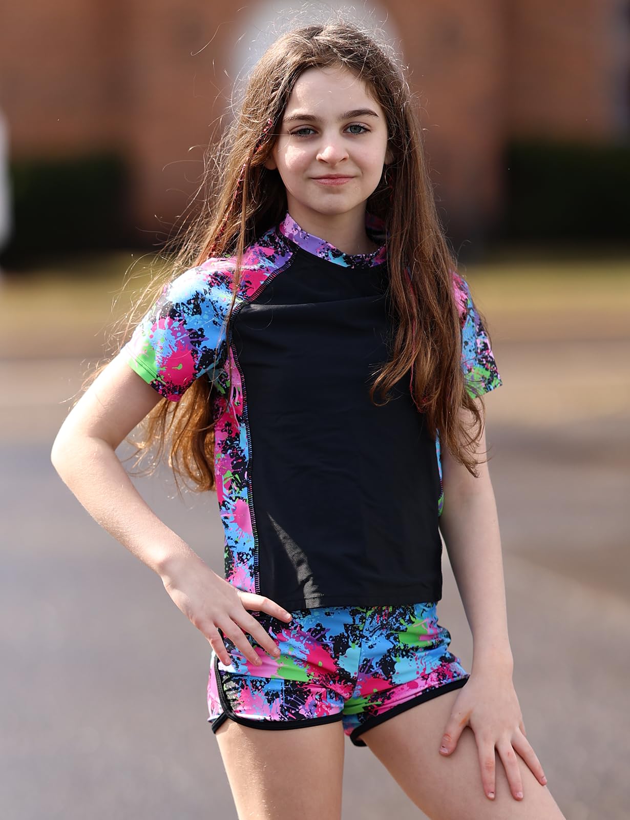 JELEUON Litte Girls Boys Kids Short/Longe Sleeve Rash Guard UV Protection Swimsuit Swimwear UPF 50 Diving Suits