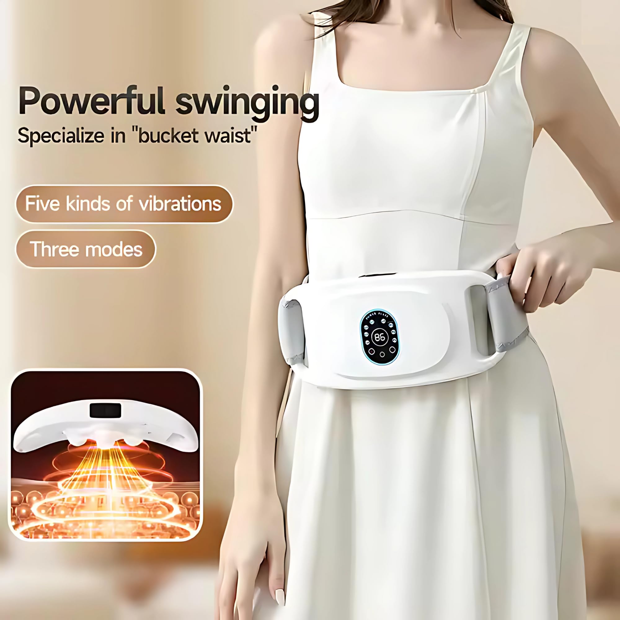 AROGYA Electric Fitness Slimming Massager belt | Tummy Massage Weight Loss, Muscle Pain Body Belt, Belly Vibrating Waist Belt for Weight Loss | Fat Burning belt| Unwanted Belly/Tummy Fat - Image 5 thumbnail