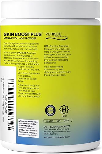 Miniatura 2 de Sparkle Wellness Péptidos de colágeno hidrolizados bioactivos VERISOL derivados marinos Suplemento de colágeno en polvo con vitamina C y ácido